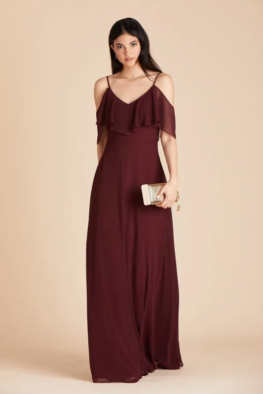 Jane Chiffon Dress - Cabernet sold by Birdy Grey