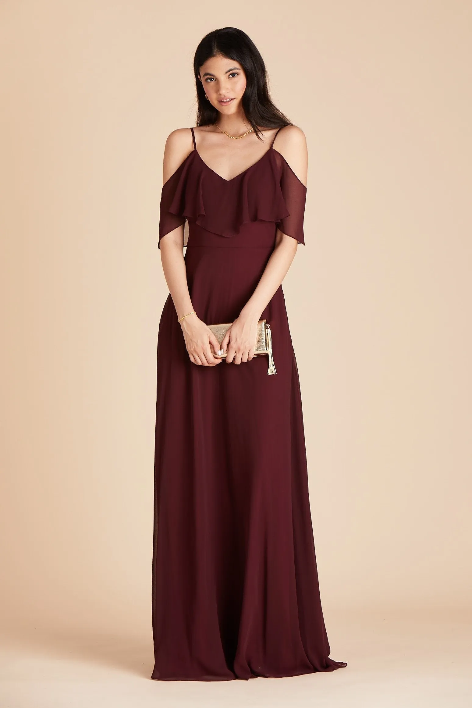 Jane Chiffon Dress - Cabernet sold by Birdy Grey product image thumbnail 5