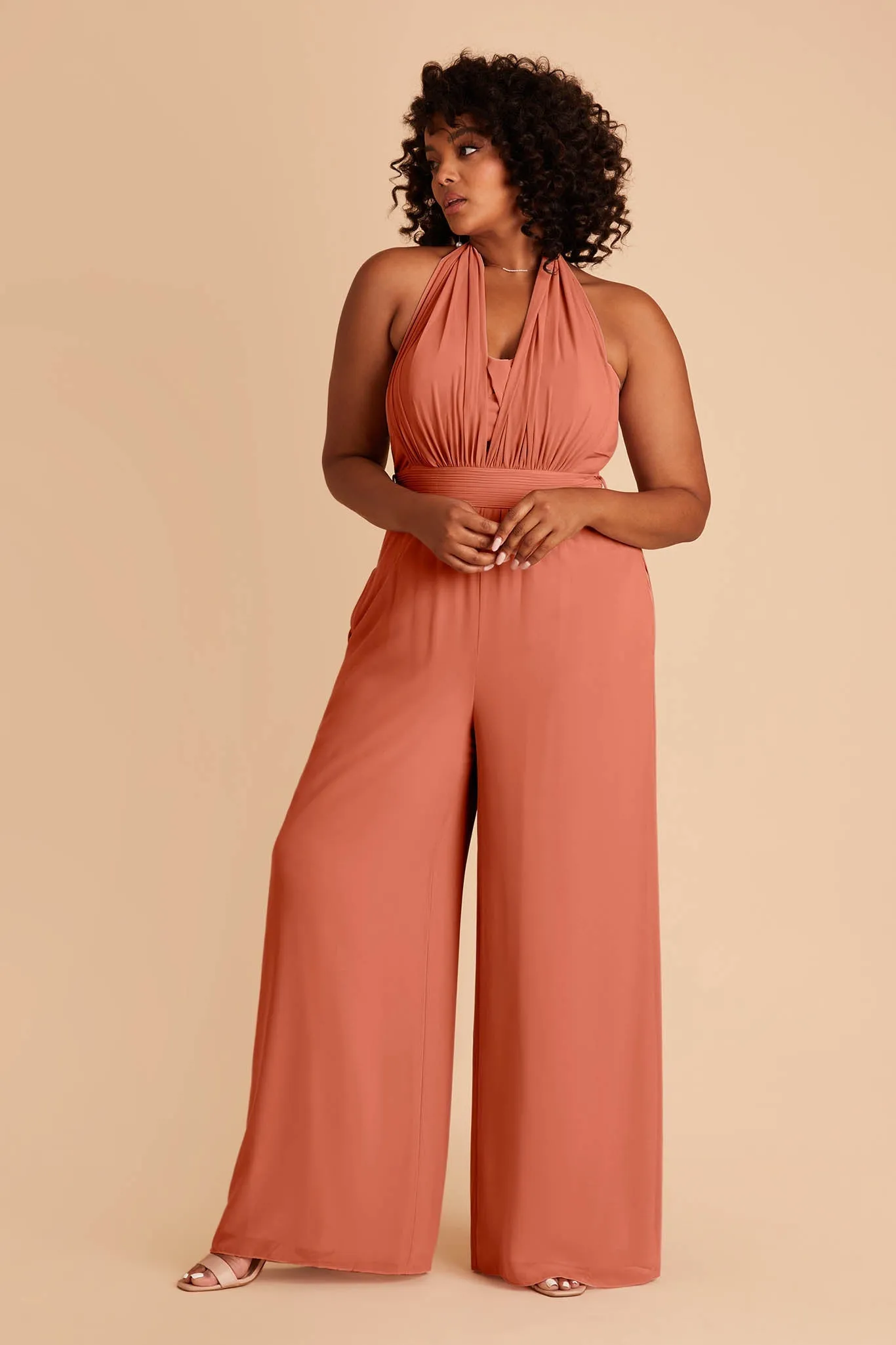 Gigi Chiffon Jumpsuit - Terracotta sold by Birdy Grey product image thumbnail 2
