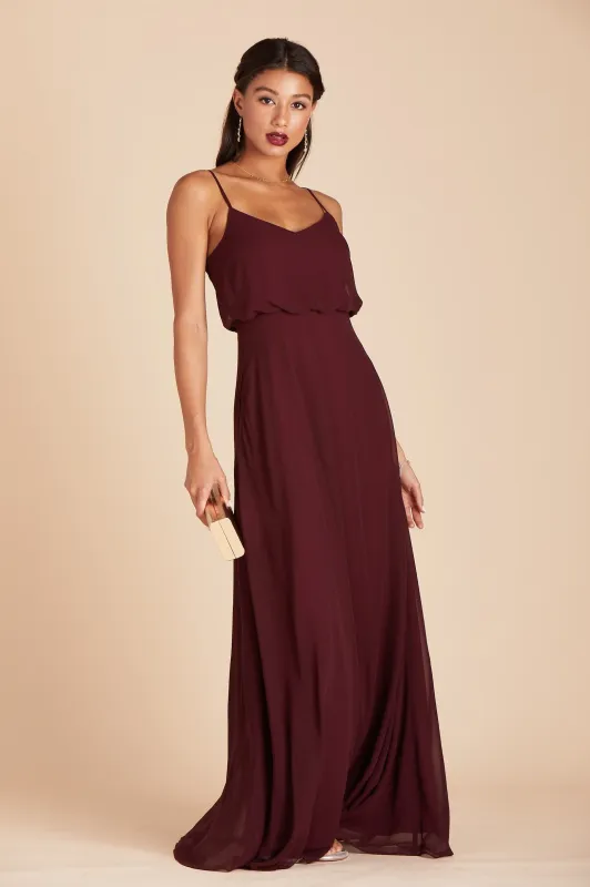 Gwennie Chiffon Dress - Cabernet sold by Birdy Grey