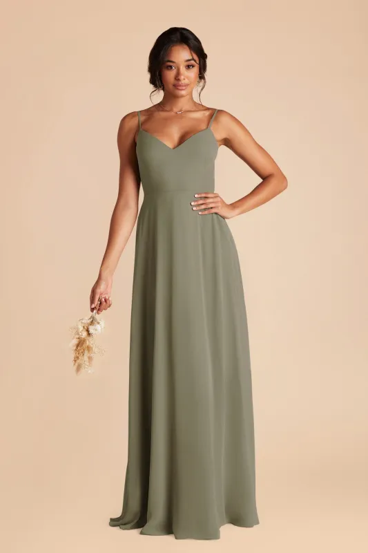 Devin Chiffon Dress - Thyme sold by Birdy Grey