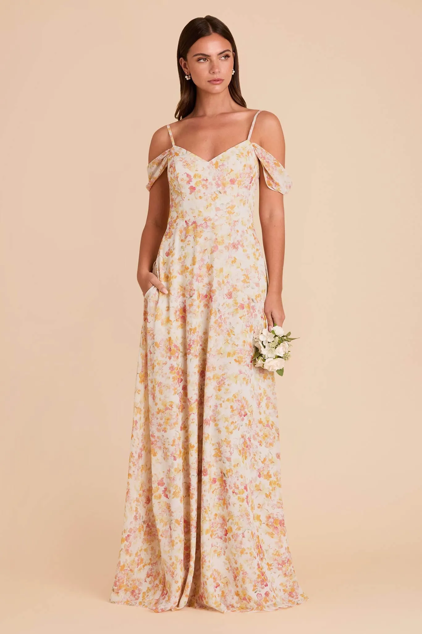 Devin Chiffon Dress - Pressed Floral sold by Birdy Grey product image thumbnail 3