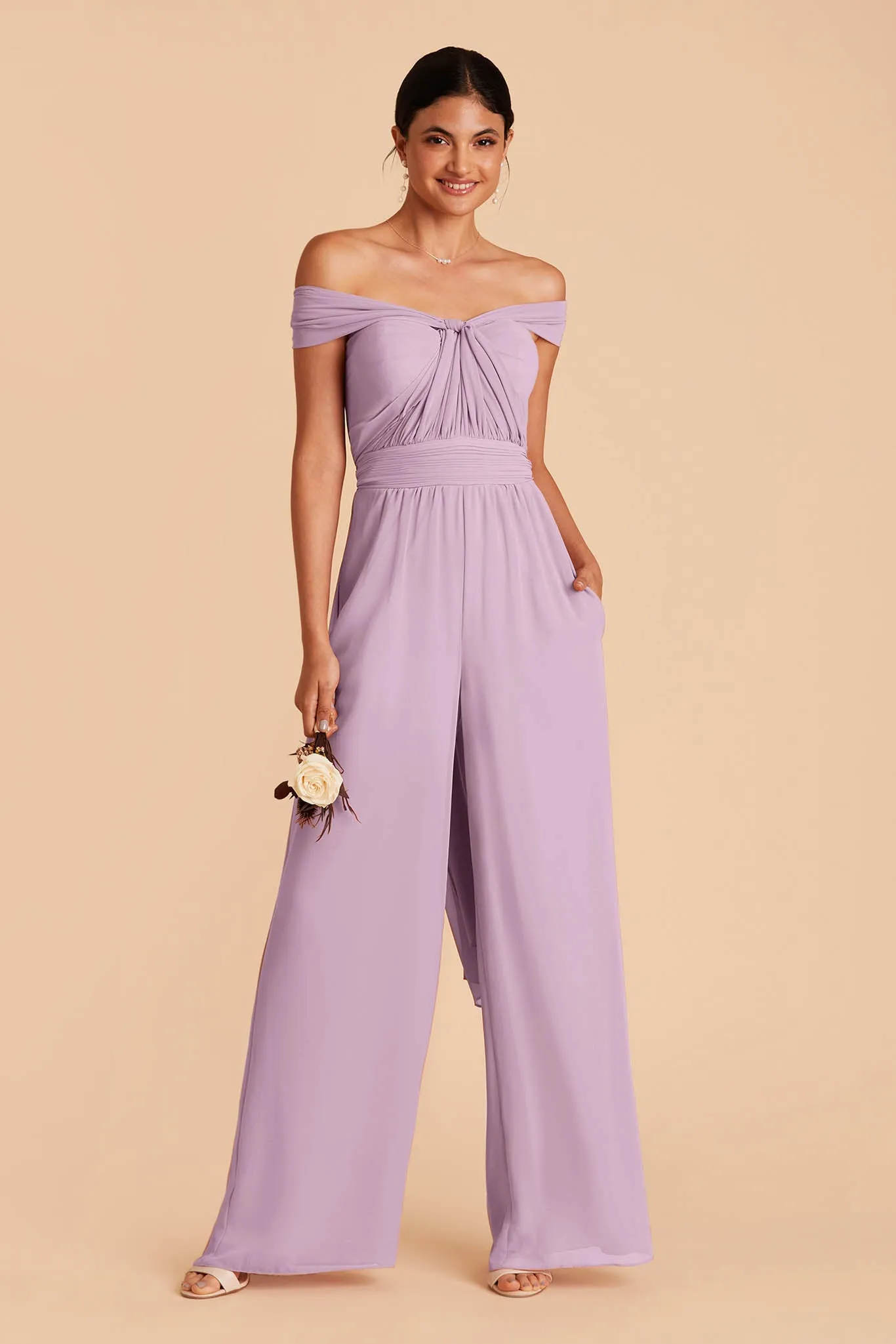 Gigi Chiffon Jumpsuit - Lavender sold by Birdy Grey product image thumbnail 3