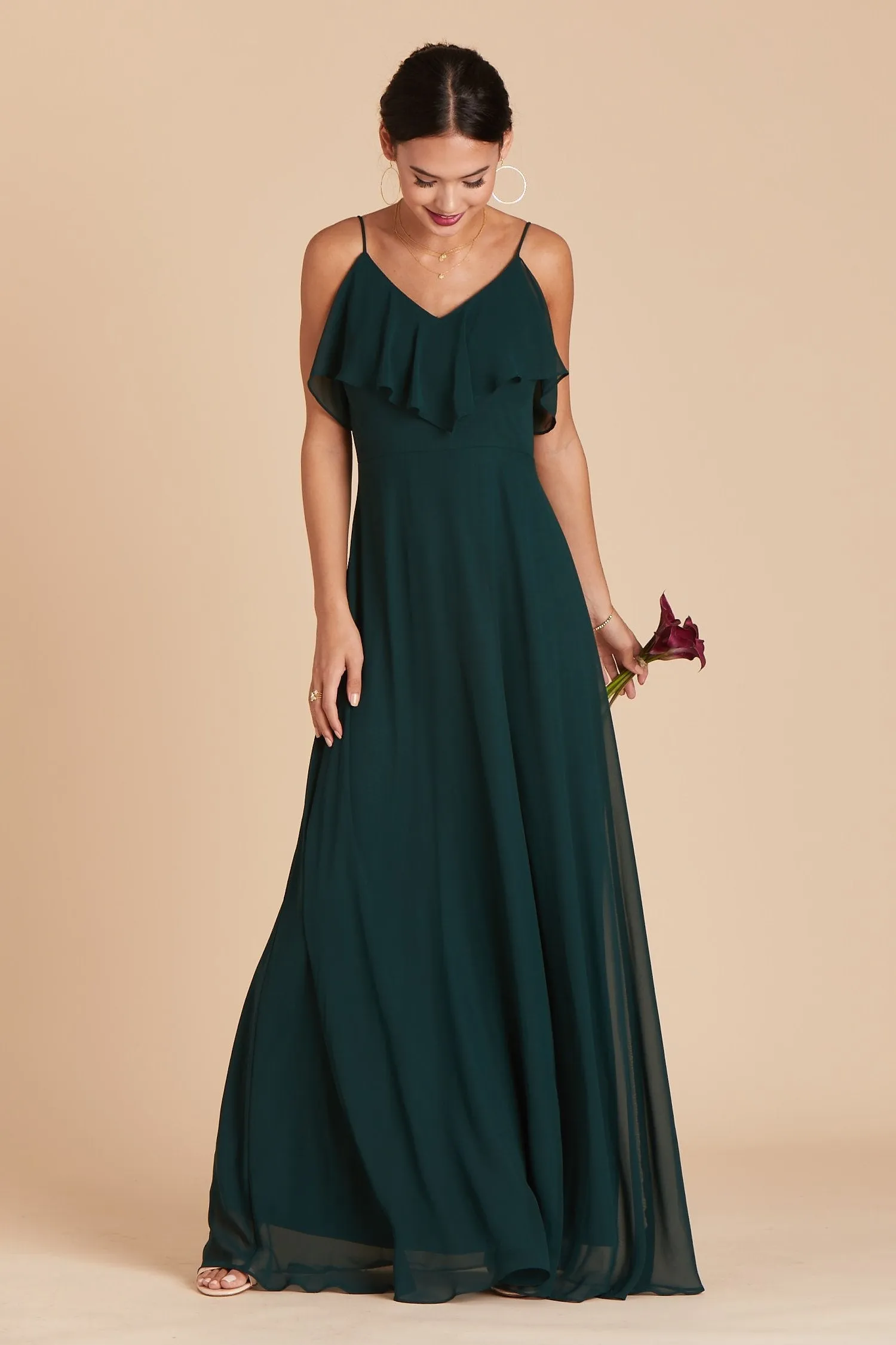 Jane Chiffon Dress - Emerald sold by Birdy Grey product image thumbnail 4