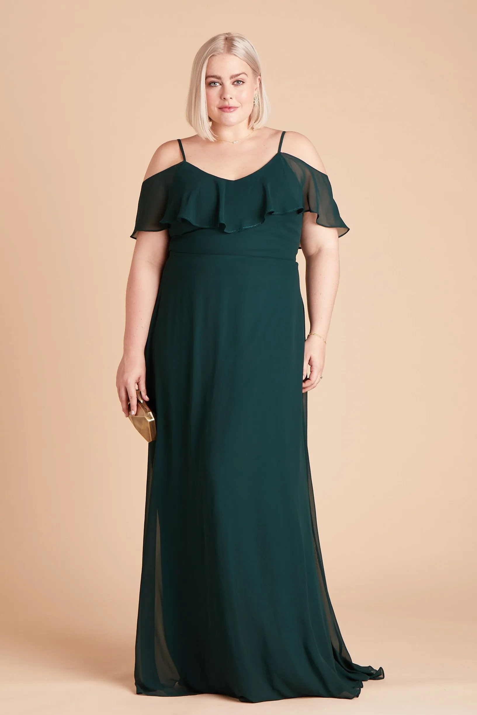 Jane Chiffon Dress - Emerald sold by Birdy Grey product image thumbnail 2