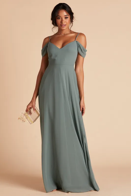 Devin Chiffon Dress - Sea Glass sold by Birdy Grey