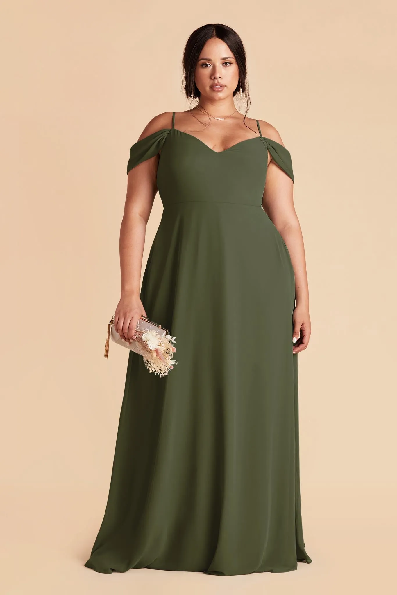 Devin Chiffon Dress - Olive sold by Birdy Grey product image thumbnail 2