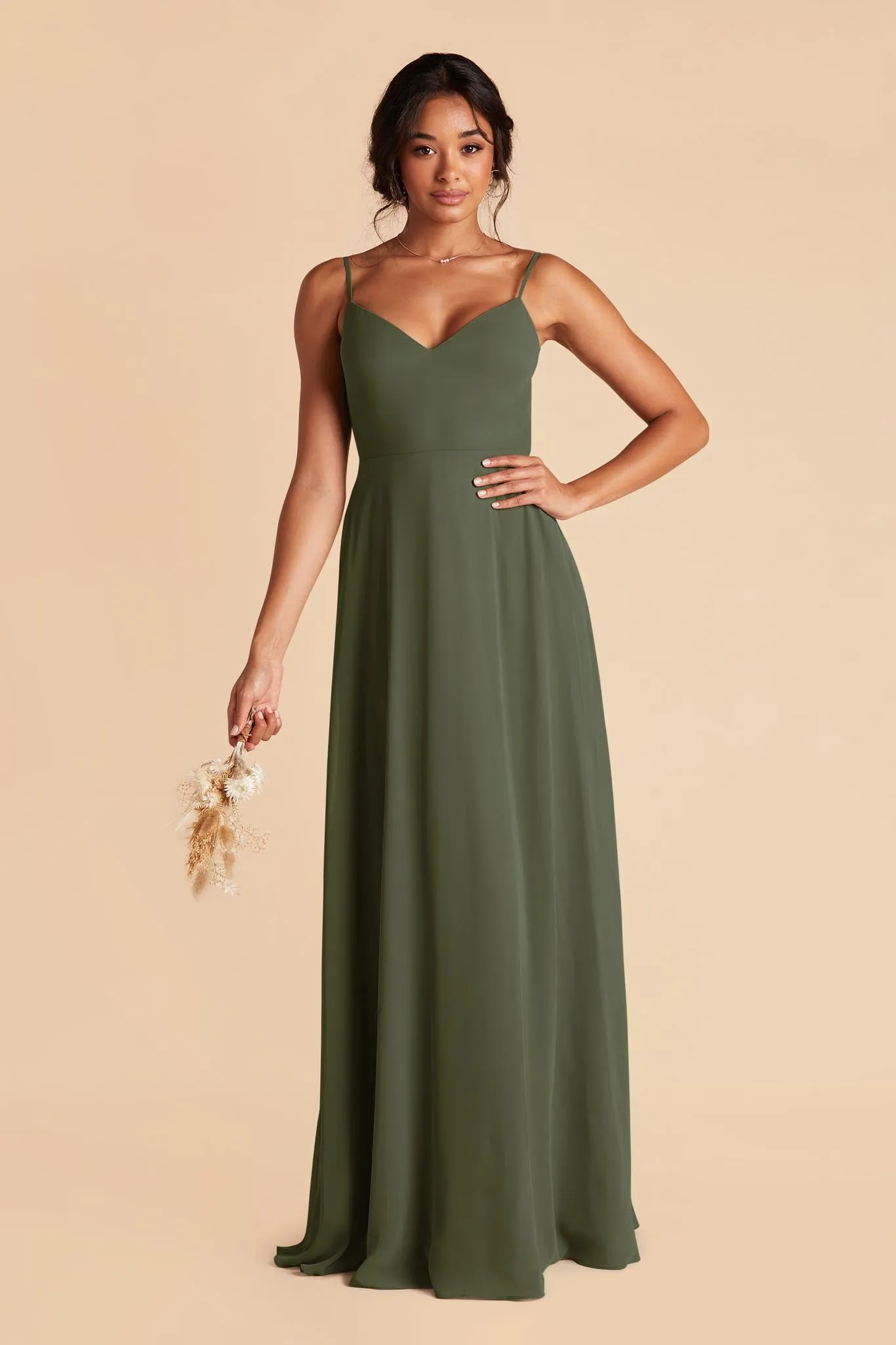 Devin Chiffon Dress - Olive sold by Birdy Grey product image thumbnail 3