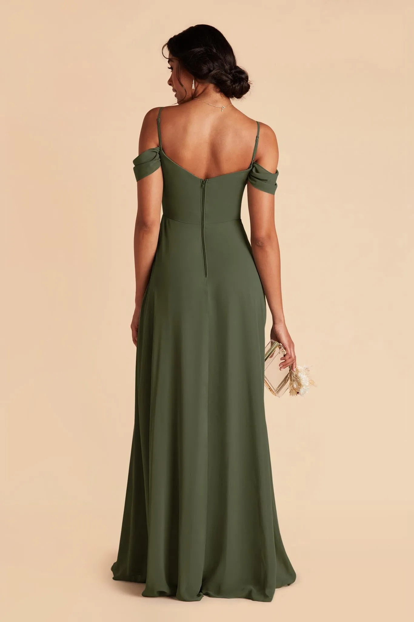Devin Chiffon Dress - Olive sold by Birdy Grey product image thumbnail 5