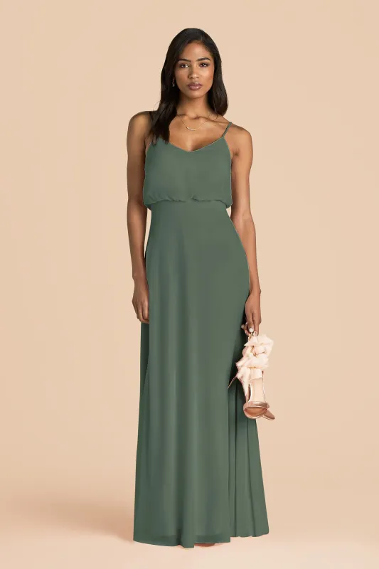 Gwennie Chiffon Dress - Eucalyptus sold by Birdy Grey