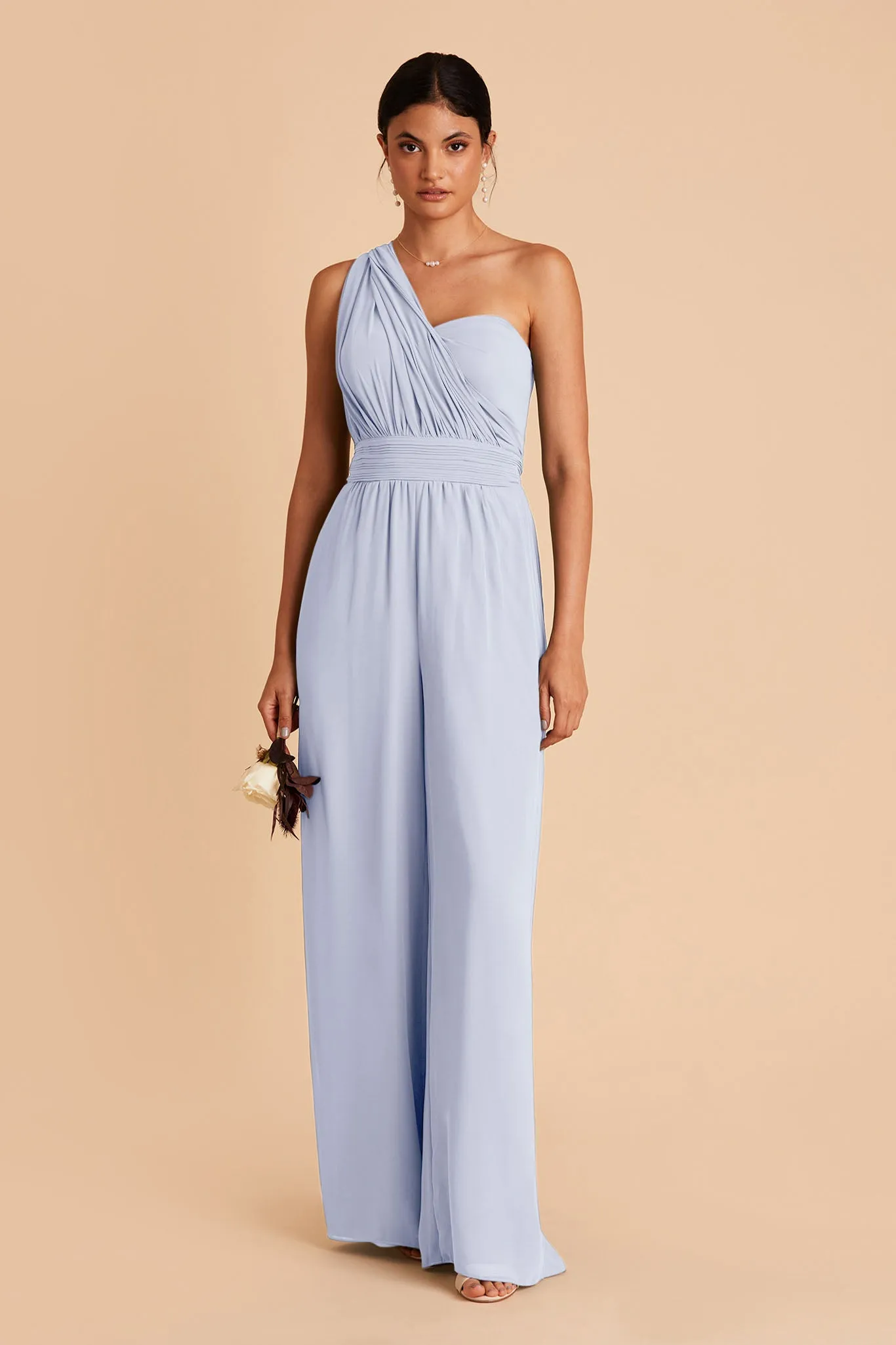 Gigi Chiffon Jumpsuit - Ice Blue sold by Birdy Grey product image thumbnail 3