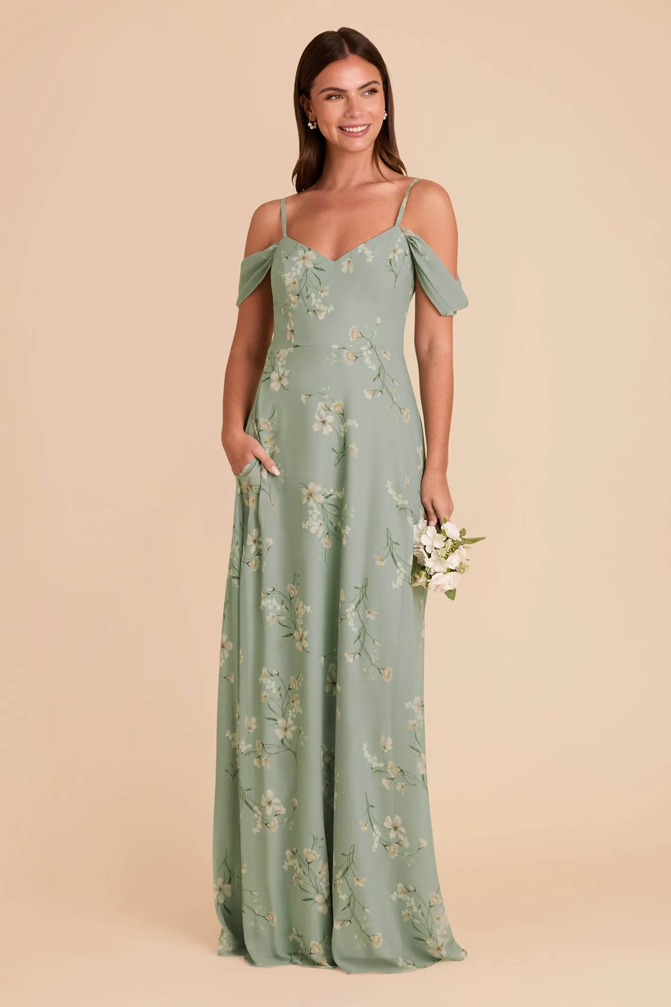 Devin Chiffon Dress - Sage Le Fleur sold by Birdy Grey product image thumbnail 3