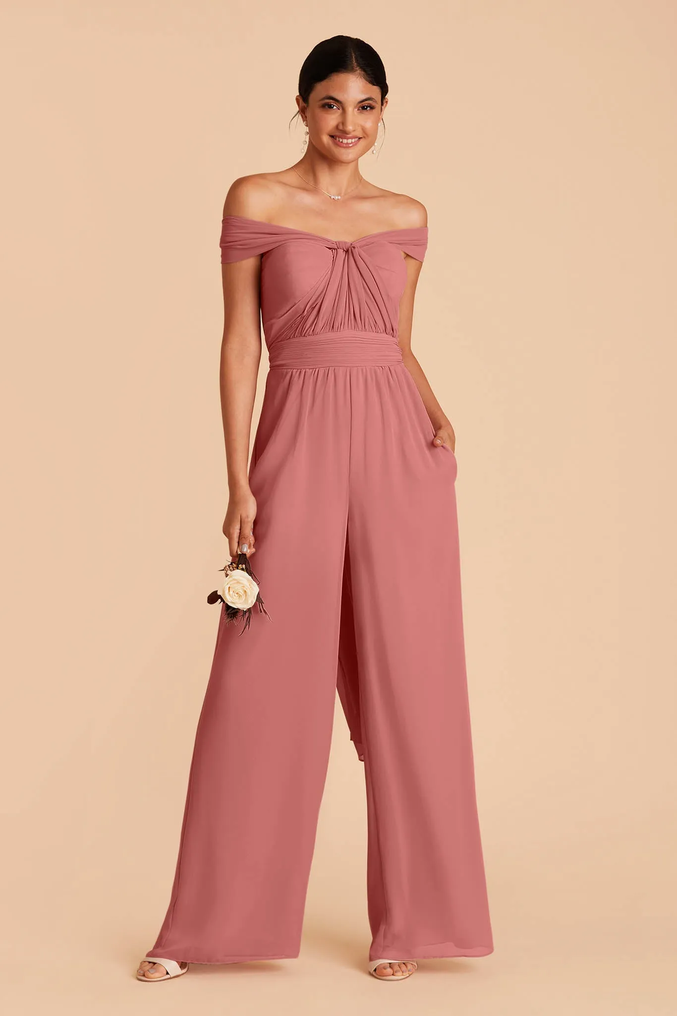 Gigi Chiffon Jumpsuit - Mulberry sold by Birdy Grey product image thumbnail 3