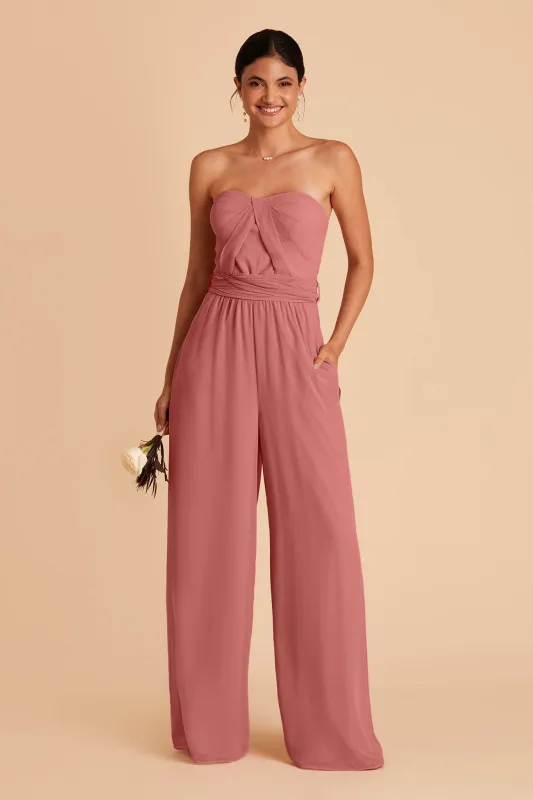 Gigi Chiffon Jumpsuit - Mulberry sold by Birdy Grey