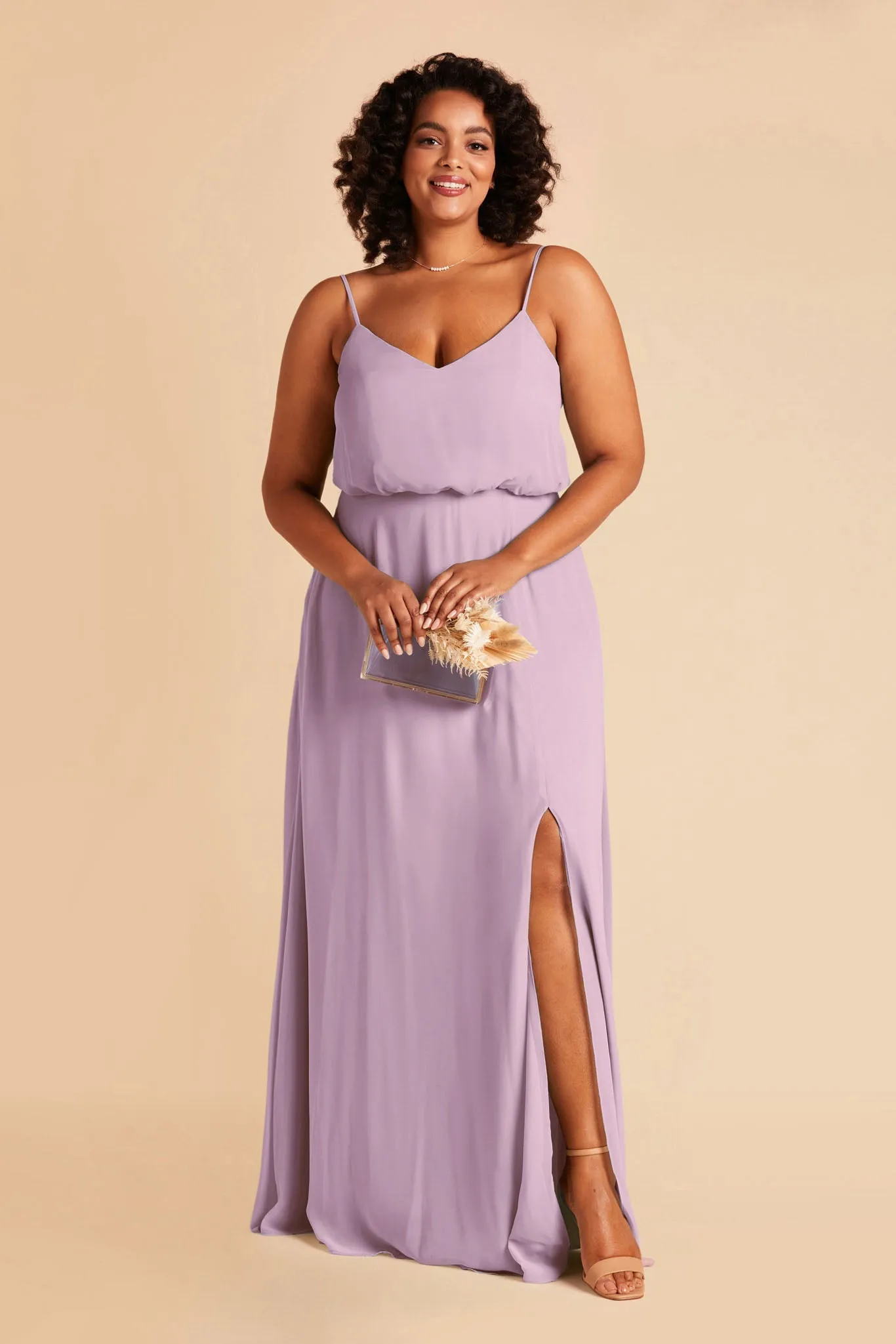 Gwennie Chiffon Dress With Slit - Lavender sold by Birdy Grey product image thumbnail 2