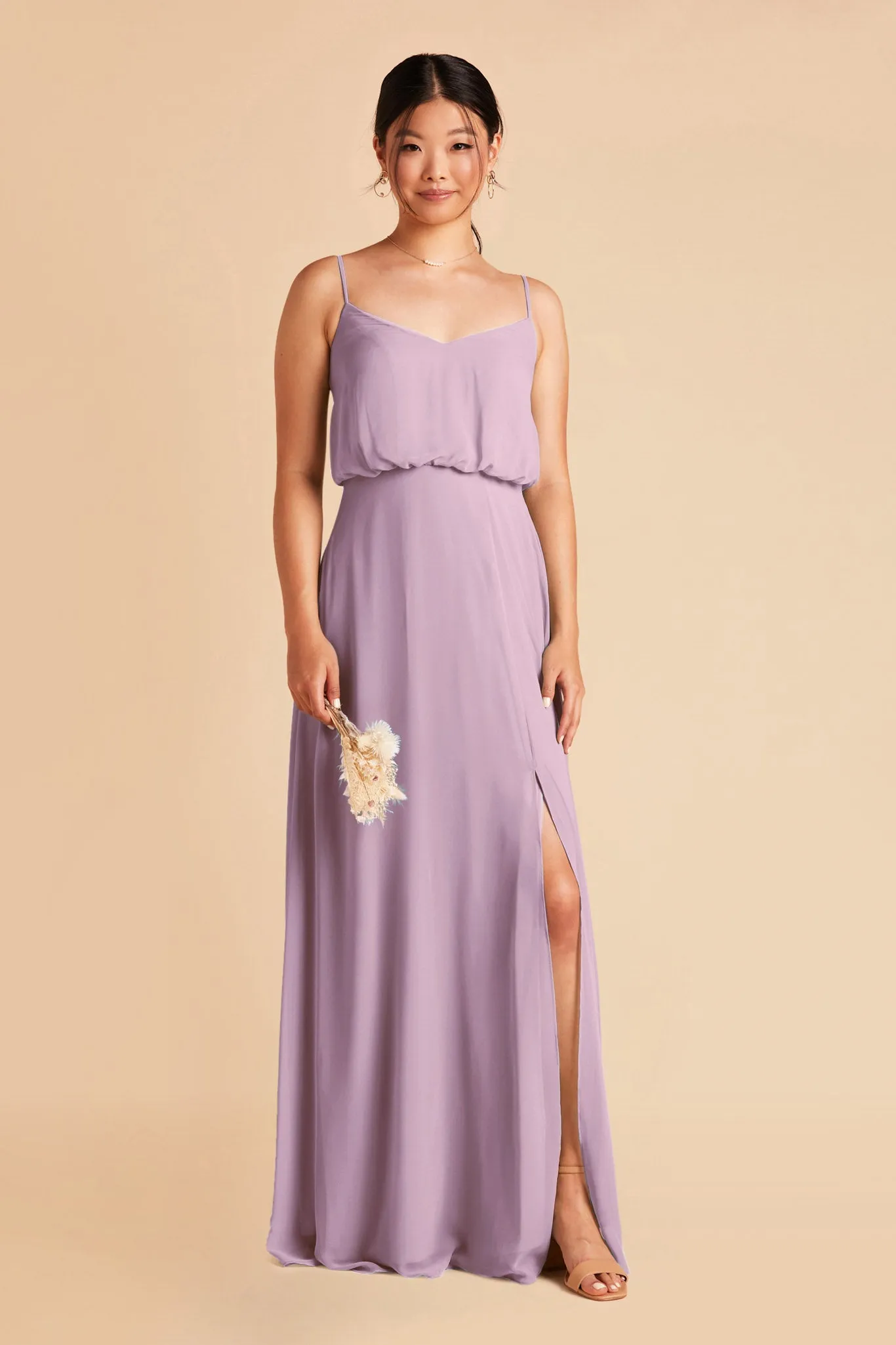 Gwennie Chiffon Dress With Slit - Lavender sold by Birdy Grey product image thumbnail 5