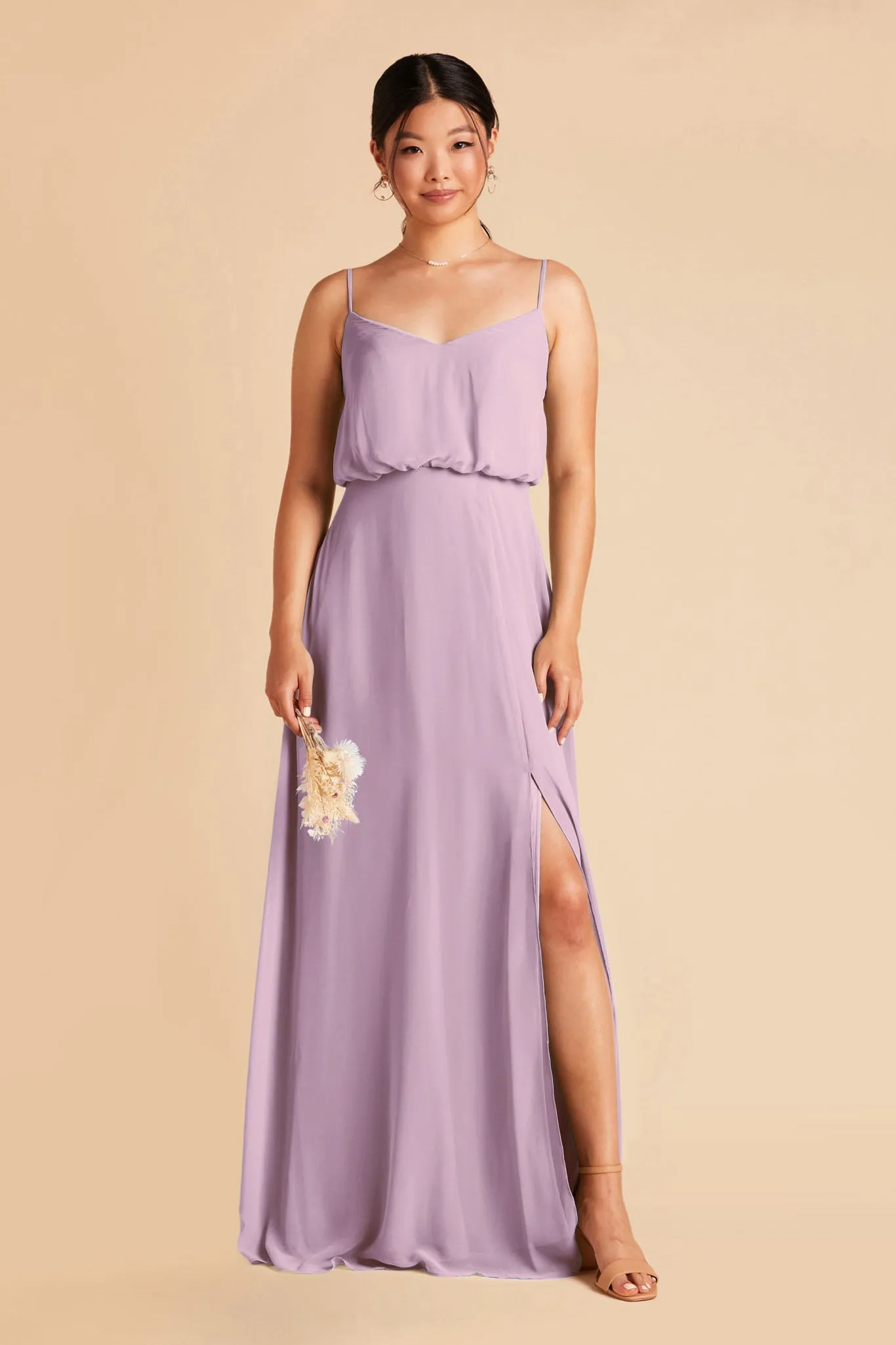 Gwennie Chiffon Dress With Slit - Lavender sold by Birdy Grey product image thumbnail 3