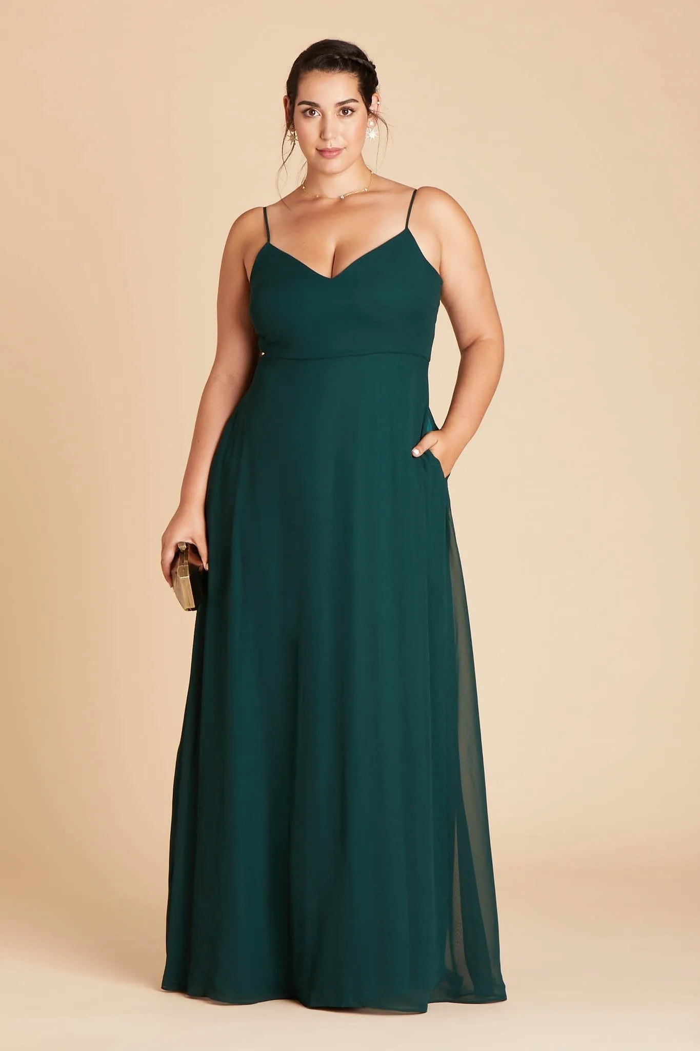 Devin Chiffon Dress - Emerald sold by Birdy Grey product image thumbnail 2