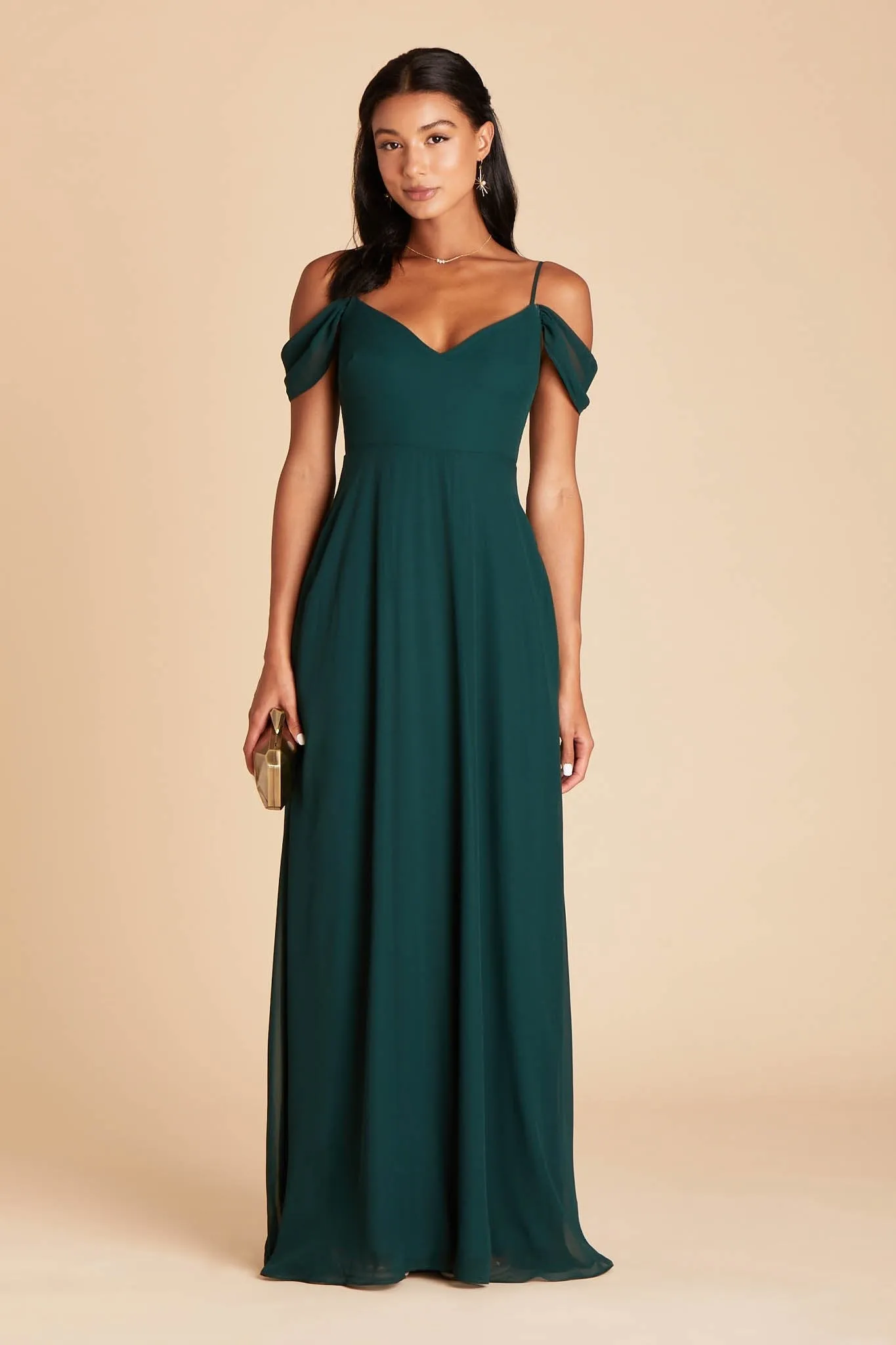 Devin Chiffon Dress - Emerald sold by Birdy Grey product image thumbnail 5