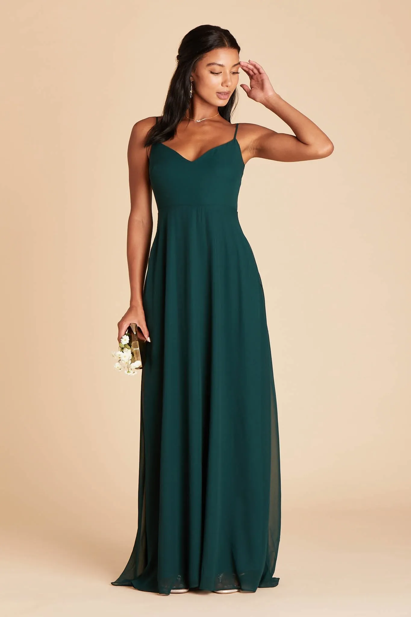 Devin Chiffon Dress - Emerald sold by Birdy Grey product image thumbnail 3