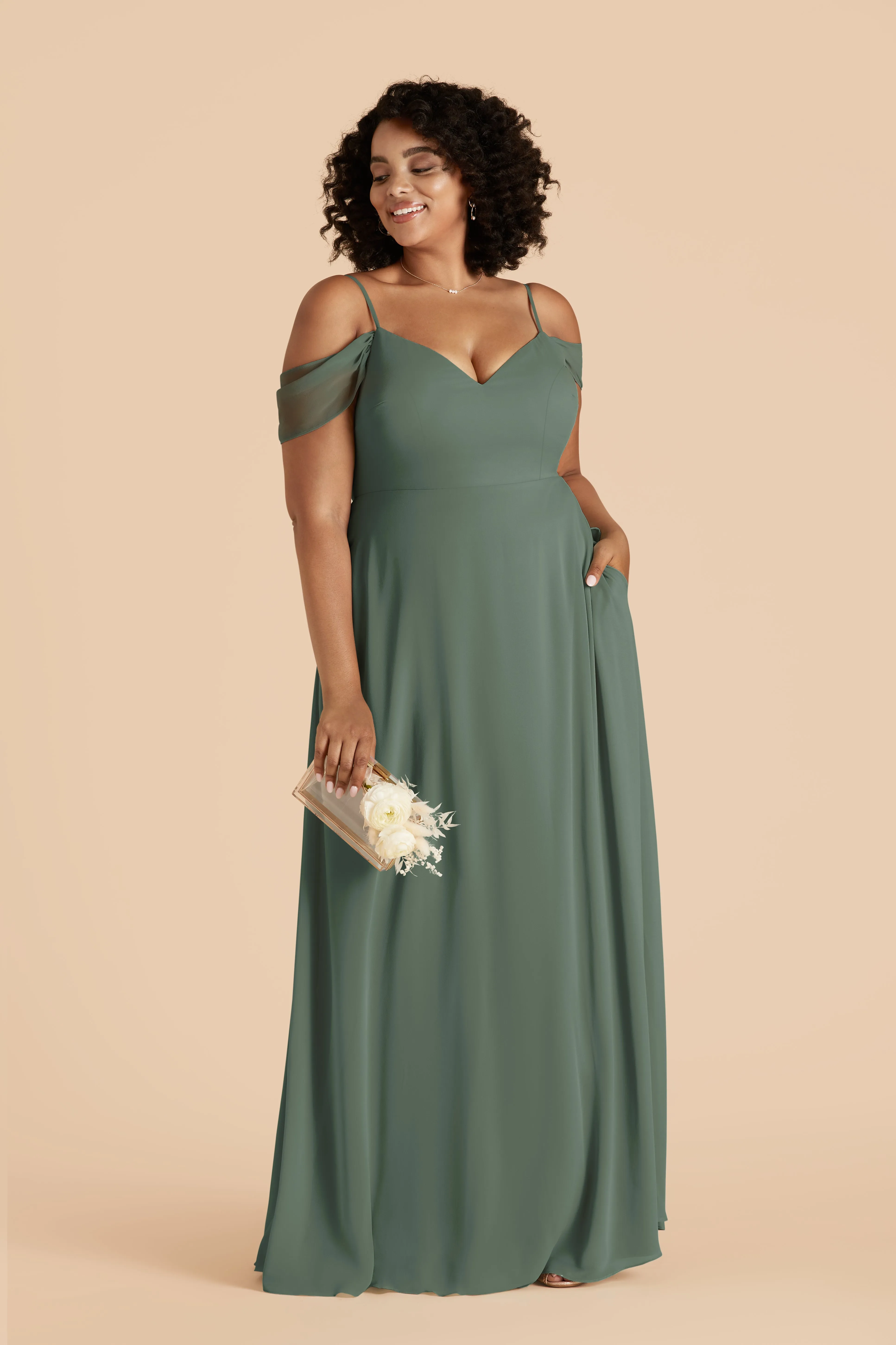 Devin Chiffon Dress - Eucalyptus sold by Birdy Grey product image thumbnail 5