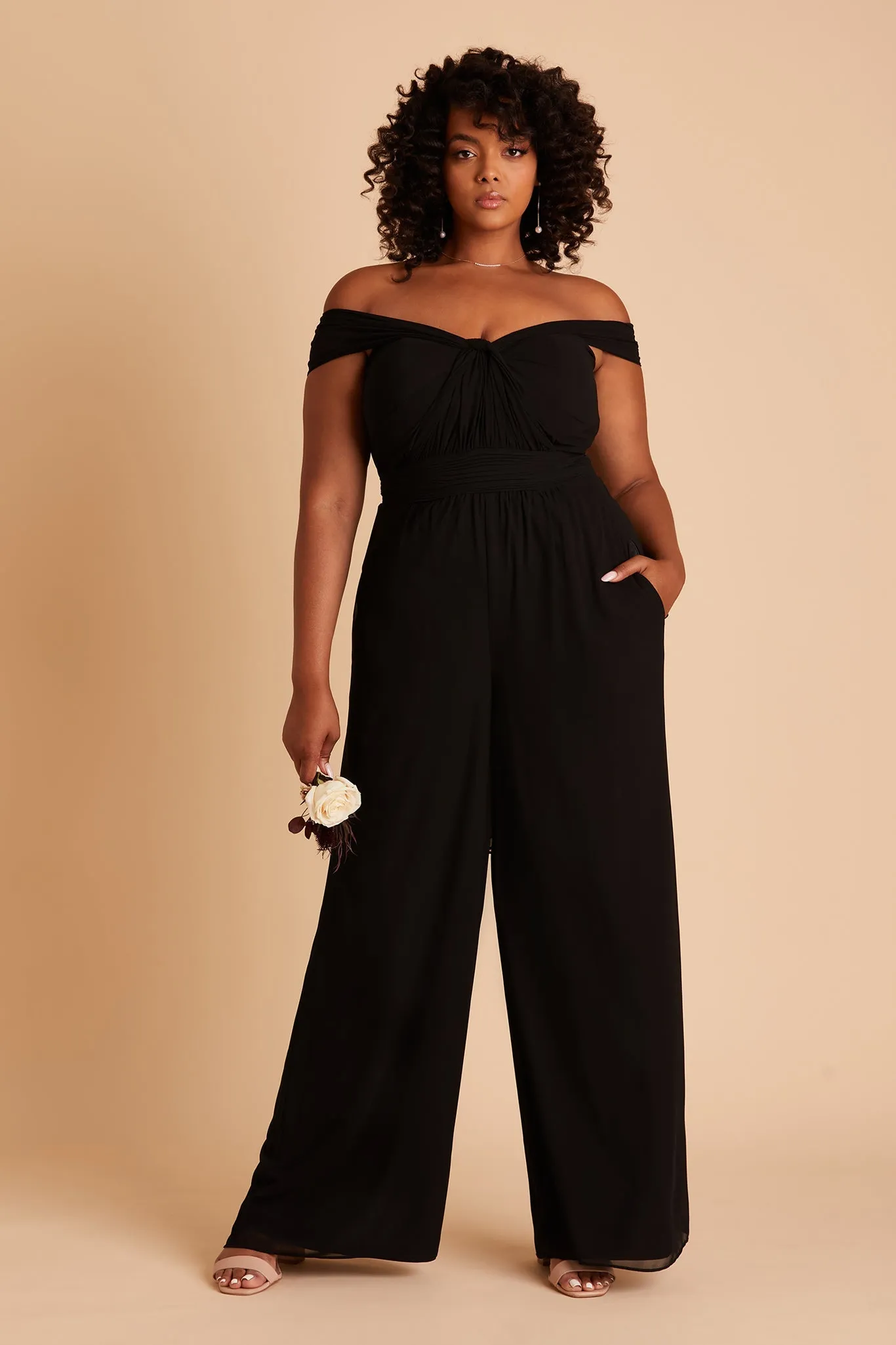 Gigi Chiffon Jumpsuit - Black sold by Birdy Grey product image thumbnail 2