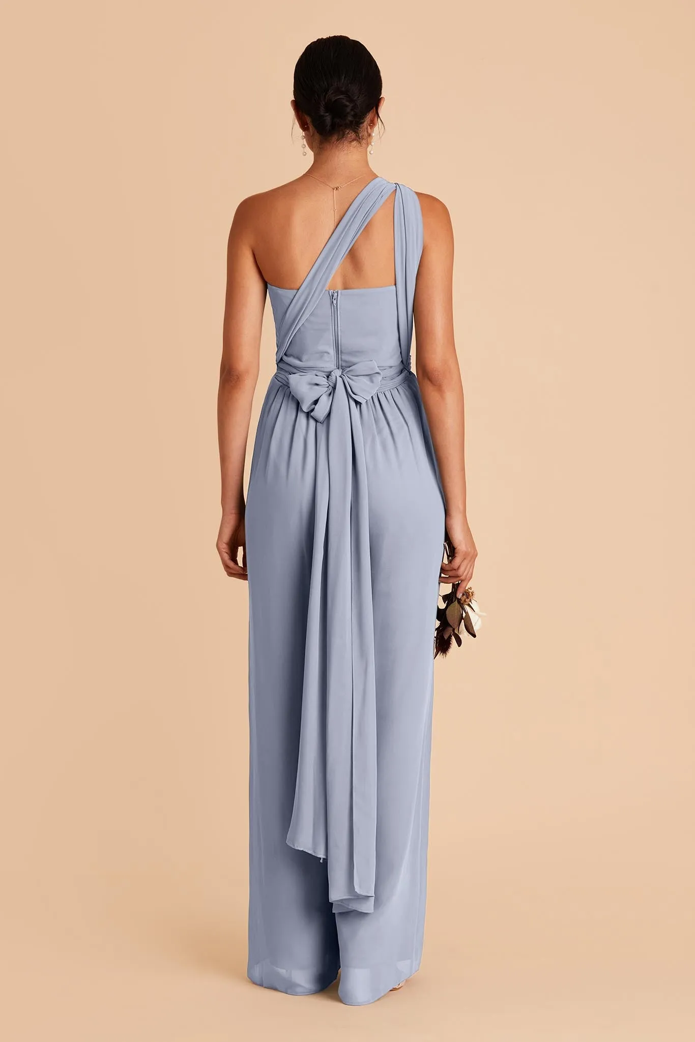 Gigi Chiffon Jumpsuit - Dusty Blue sold by Birdy Grey product image thumbnail 5