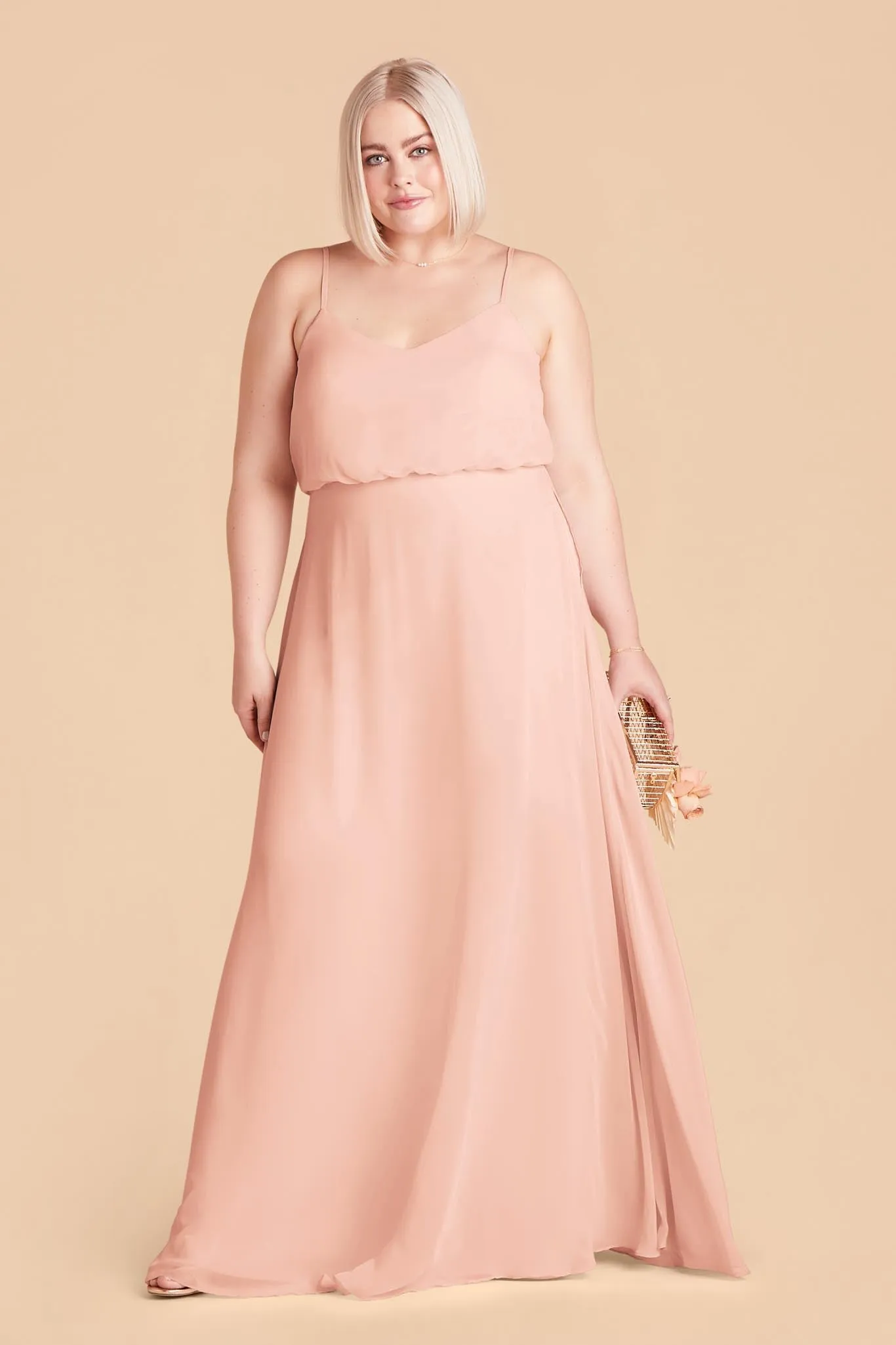 Gwennie Chiffon Dress - Blush Pink sold by Birdy Grey product image thumbnail 2