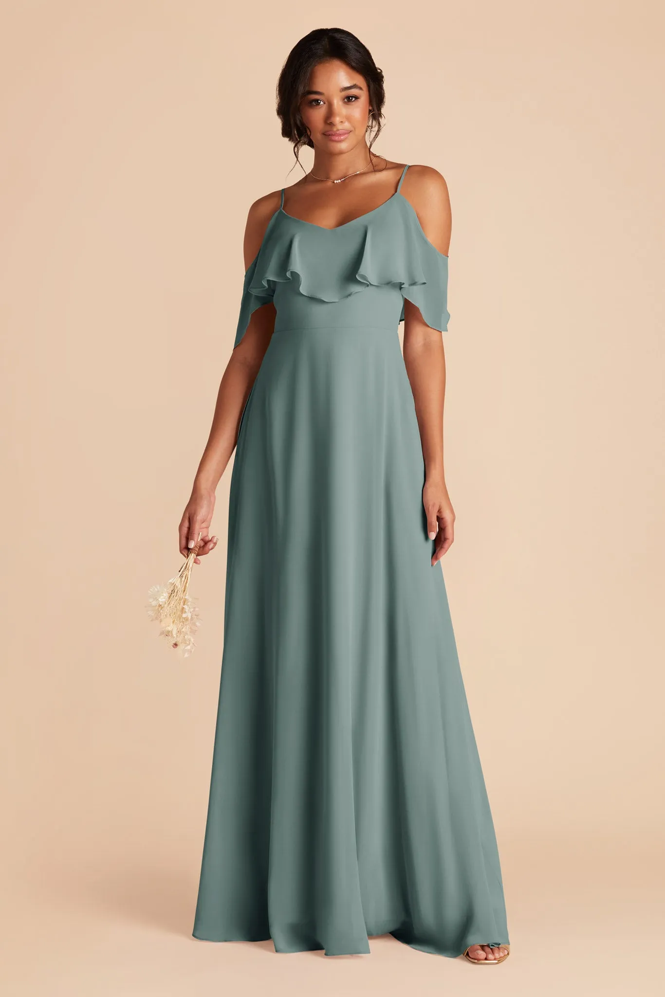 Jane Chiffon Dress - Sea Glass sold by Birdy Grey product image thumbnail 3