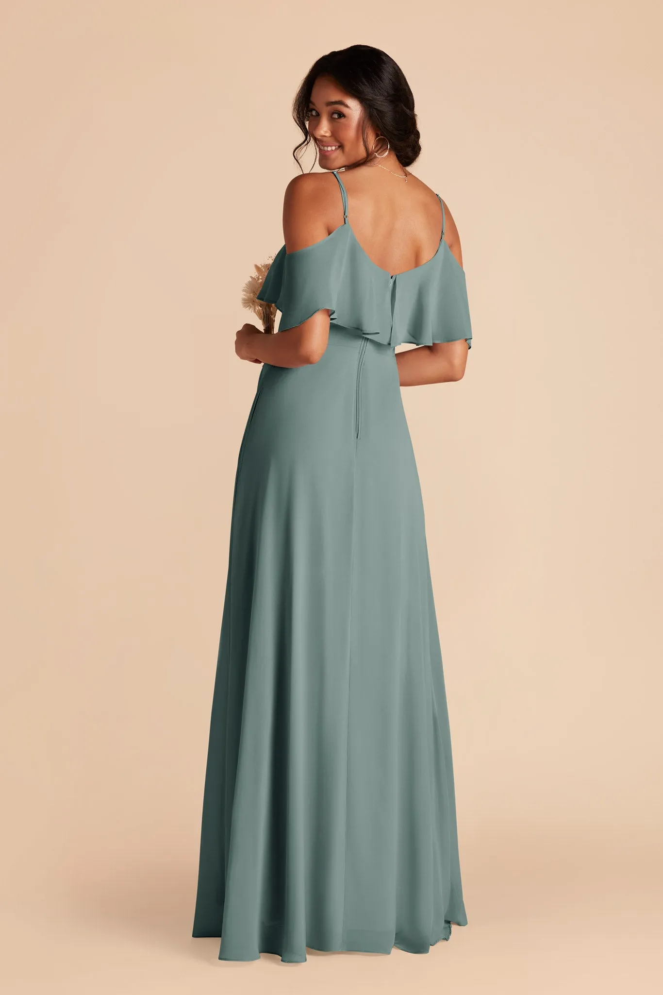 Jane Chiffon Dress - Sea Glass sold by Birdy Grey product image thumbnail 4