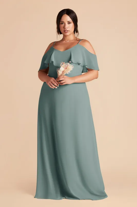 Jane Chiffon Dress - Sea Glass sold by Birdy Grey