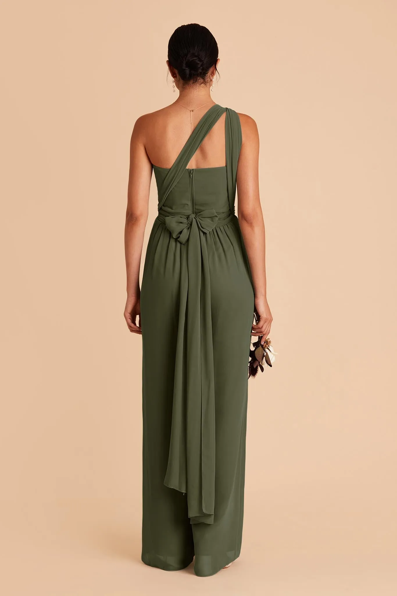 Gigi Chiffon Jumpsuit - Olive sold by Birdy Grey product image thumbnail 4