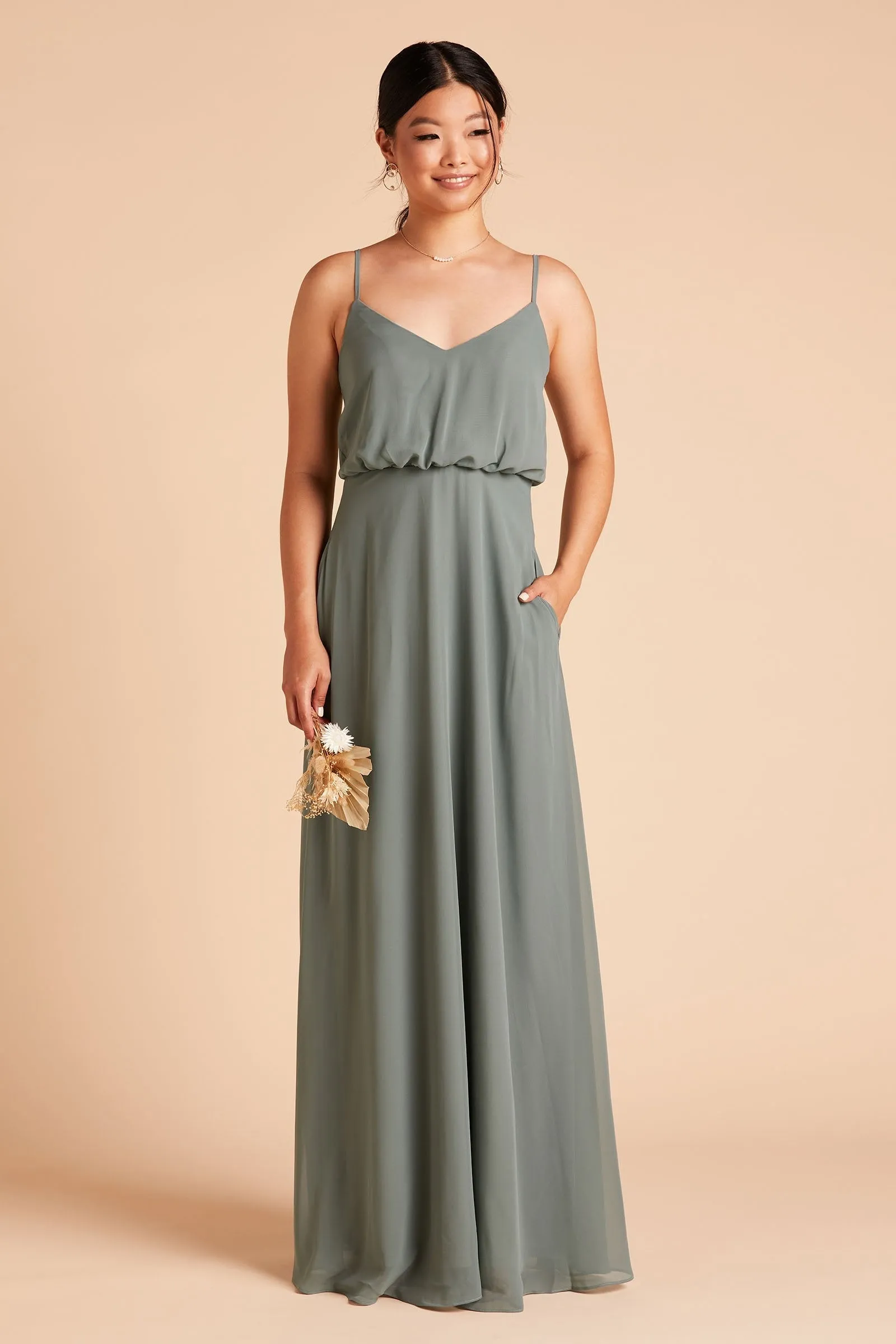 Gwennie Chiffon Dress - Sea Glass sold by Birdy Grey product image thumbnail 4