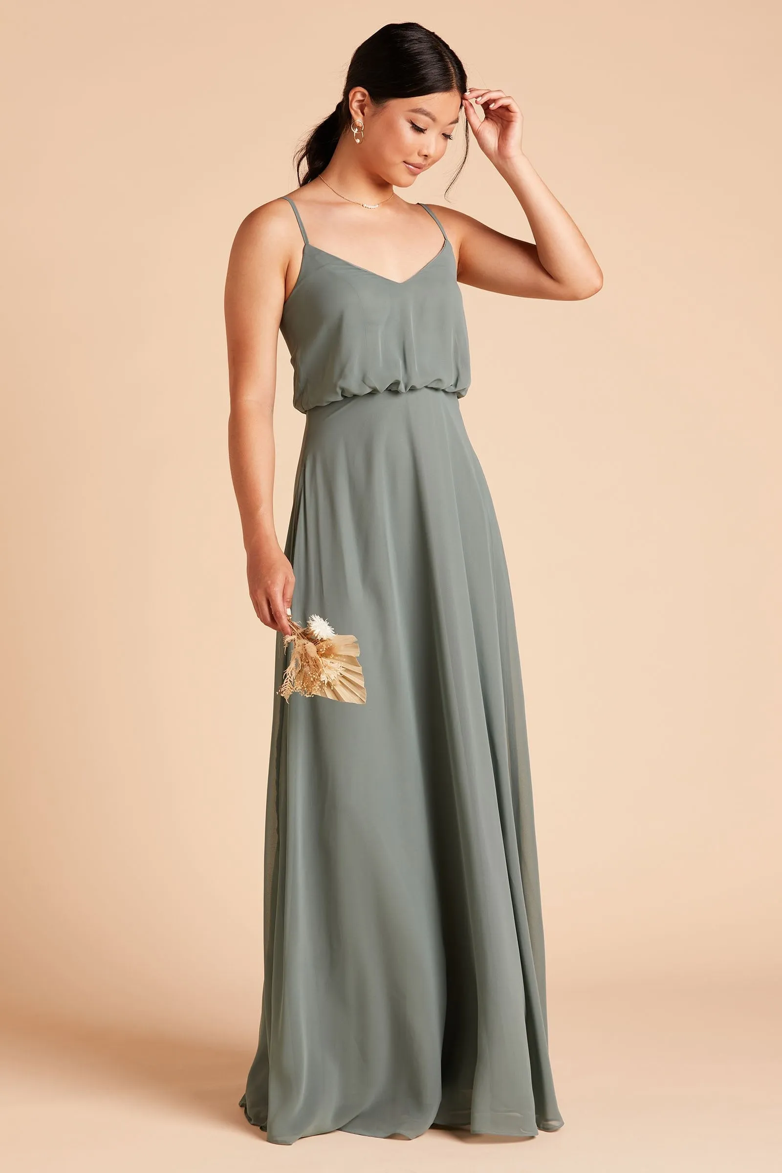 Gwennie Chiffon Dress - Sea Glass sold by Birdy Grey product image thumbnail 5