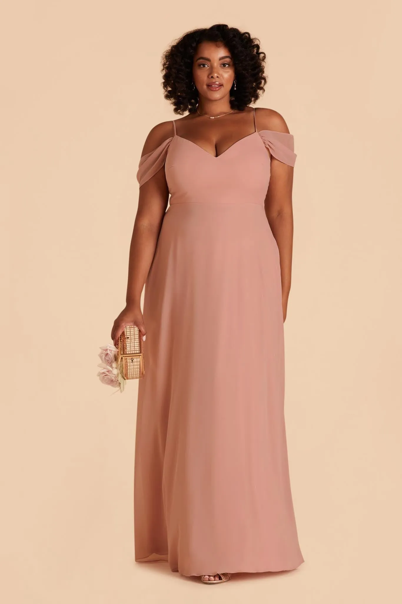 Devin Chiffon Dress - Dusty Rose sold by Birdy Grey product image thumbnail 2