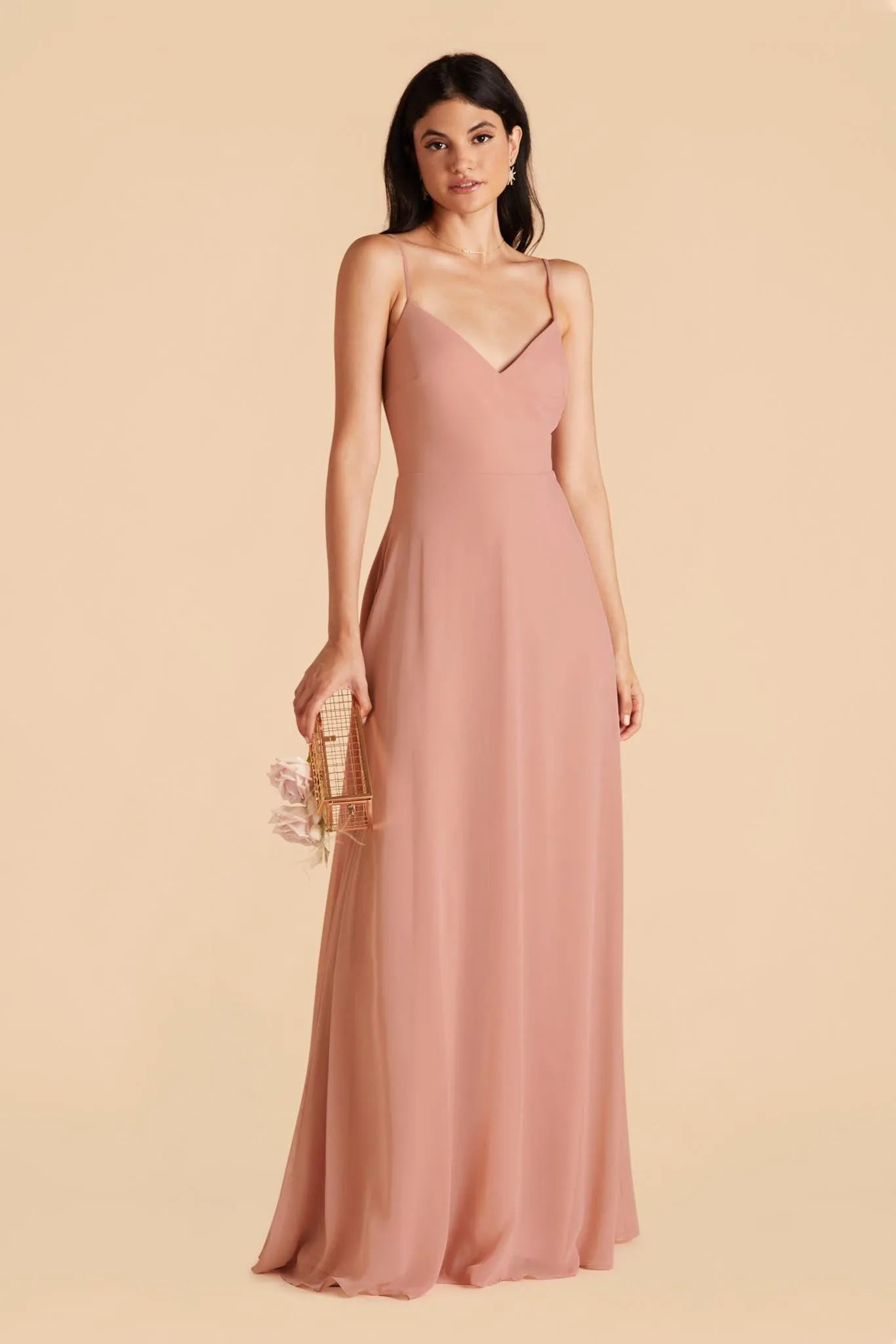 Devin Chiffon Dress - Dusty Rose sold by Birdy Grey product image thumbnail 3