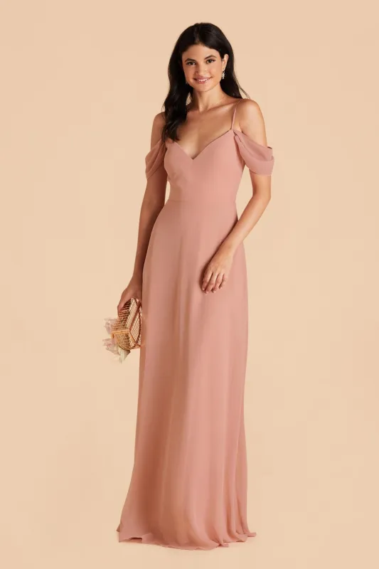 Devin Chiffon Dress - Dusty Rose sold by Birdy Grey