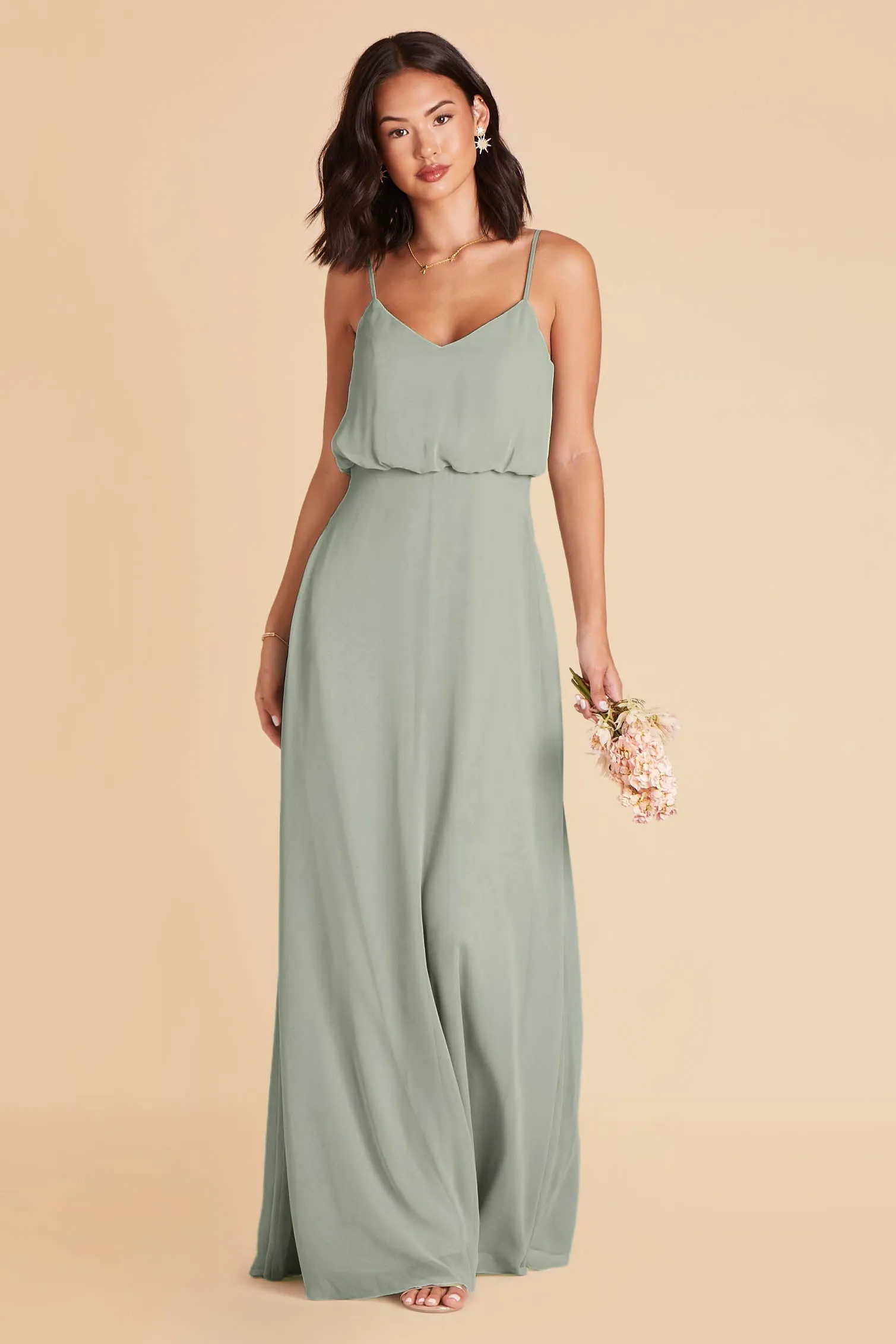 Gwennie Chiffon Dress - Sage sold by Birdy Grey product image thumbnail 4