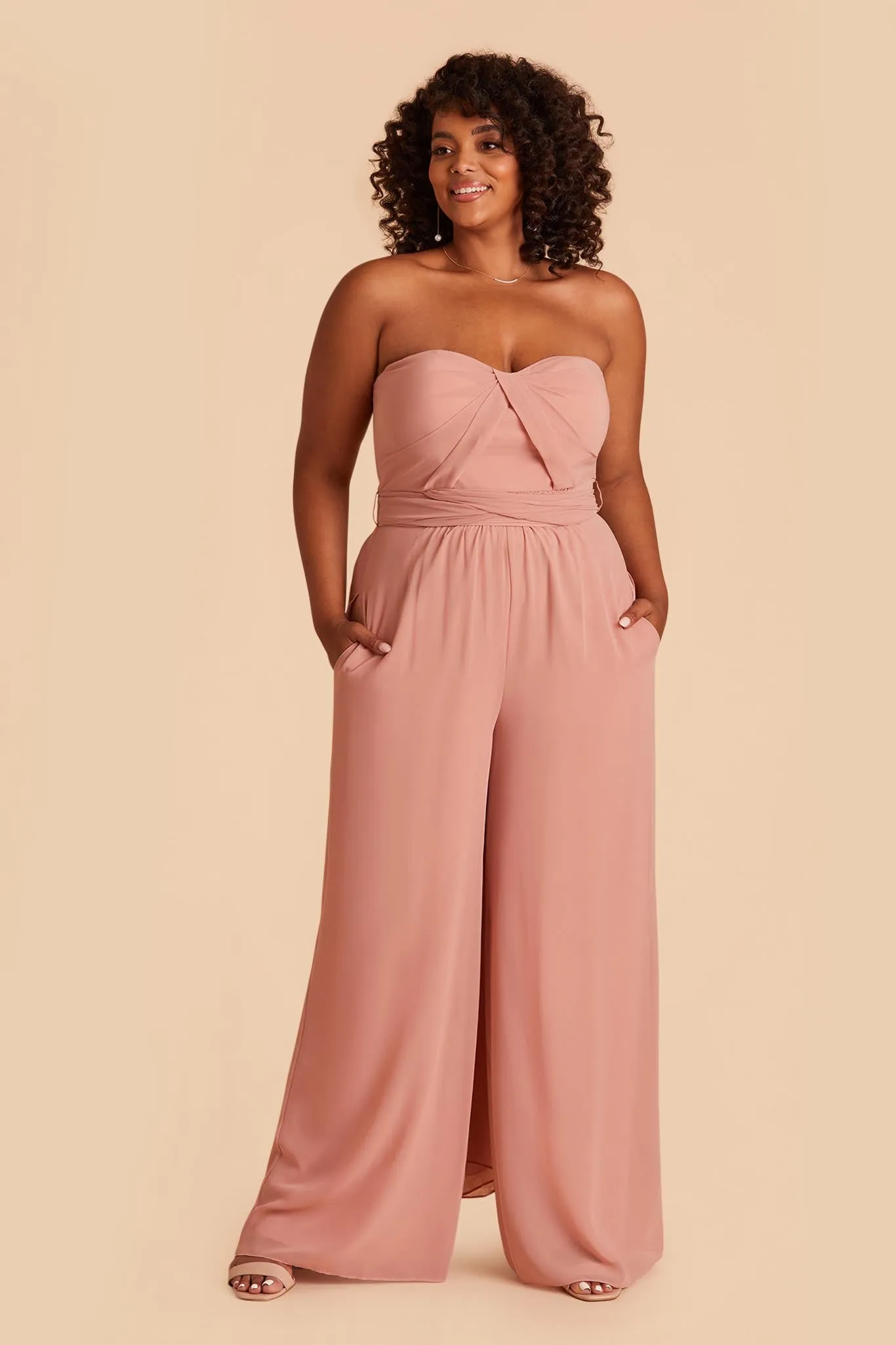 Gigi Chiffon Jumpsuit - Dusty Rose sold by Birdy Grey product image thumbnail 5