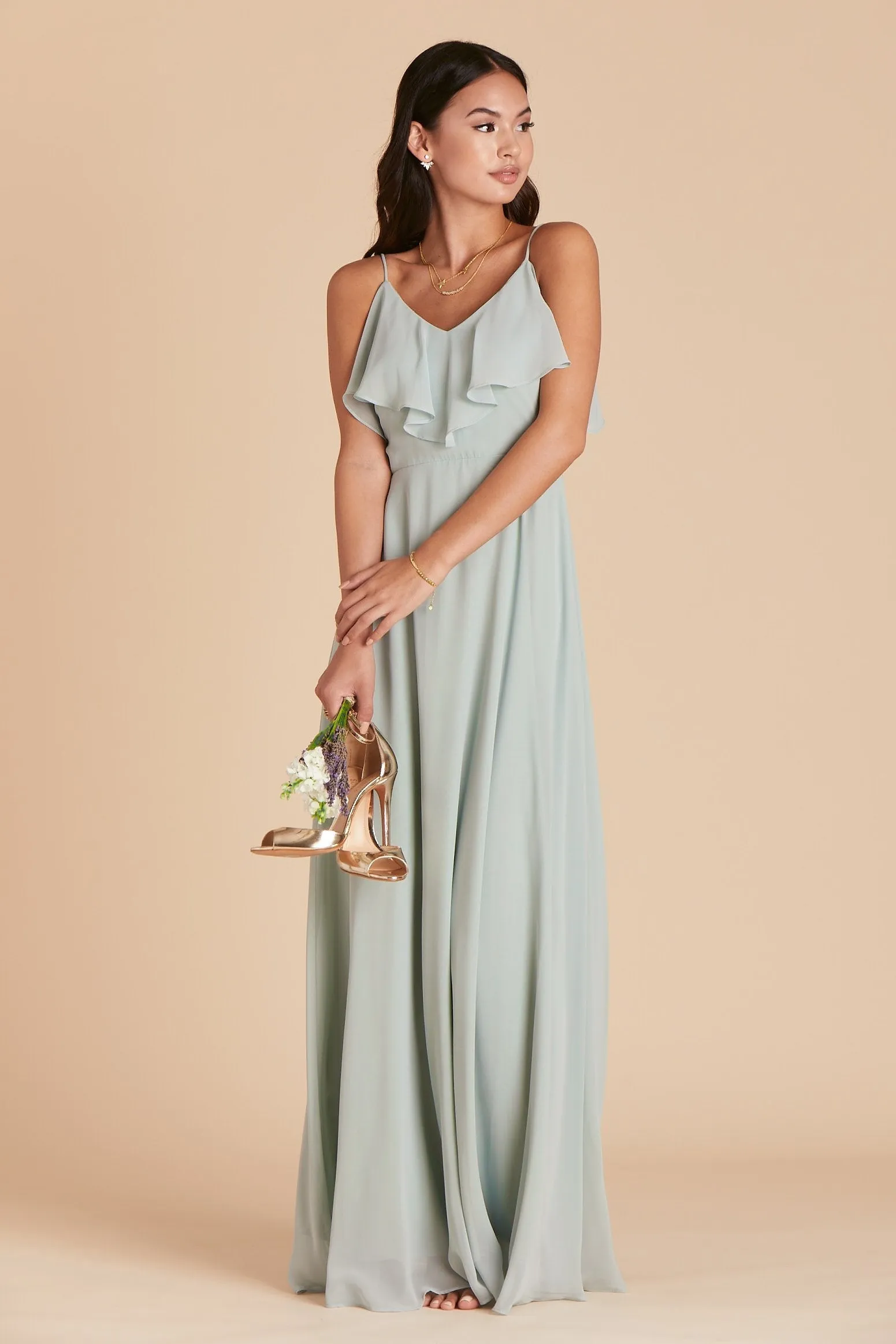 Jane Chiffon Dress - Sage sold by Birdy Grey product image thumbnail 5