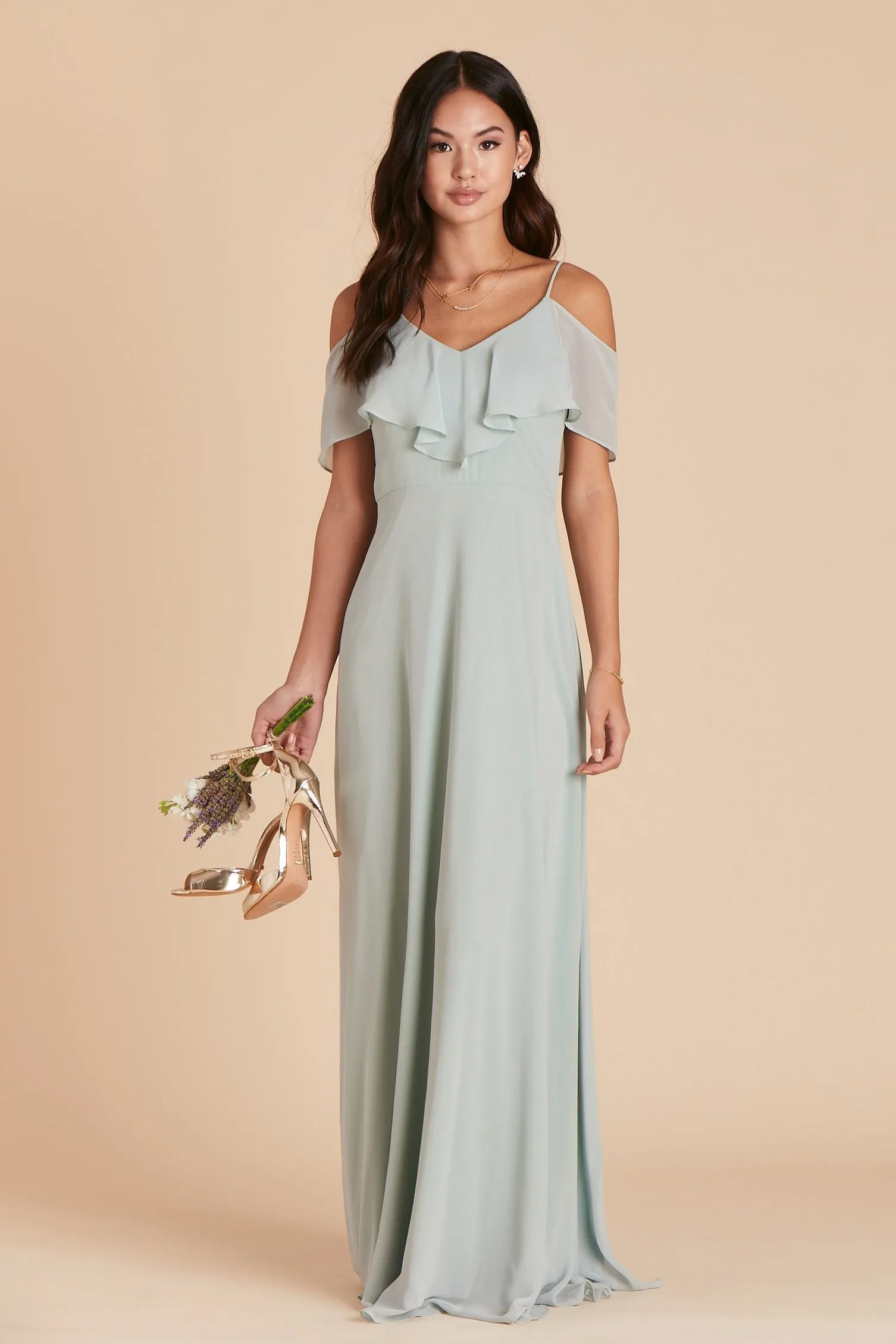 Jane Chiffon Dress - Sage sold by Birdy Grey