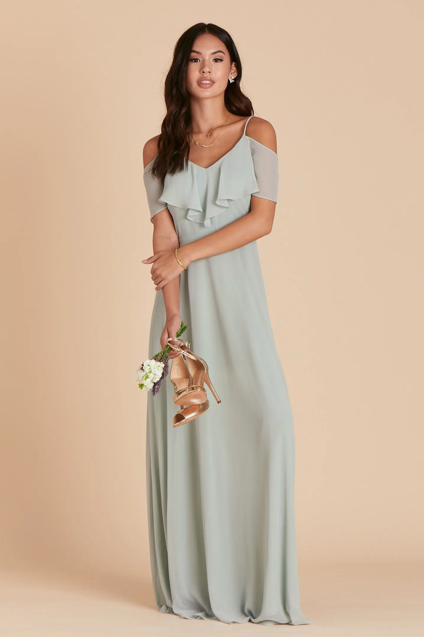 Jane Chiffon Dress - Sage sold by Birdy Grey product image thumbnail 3