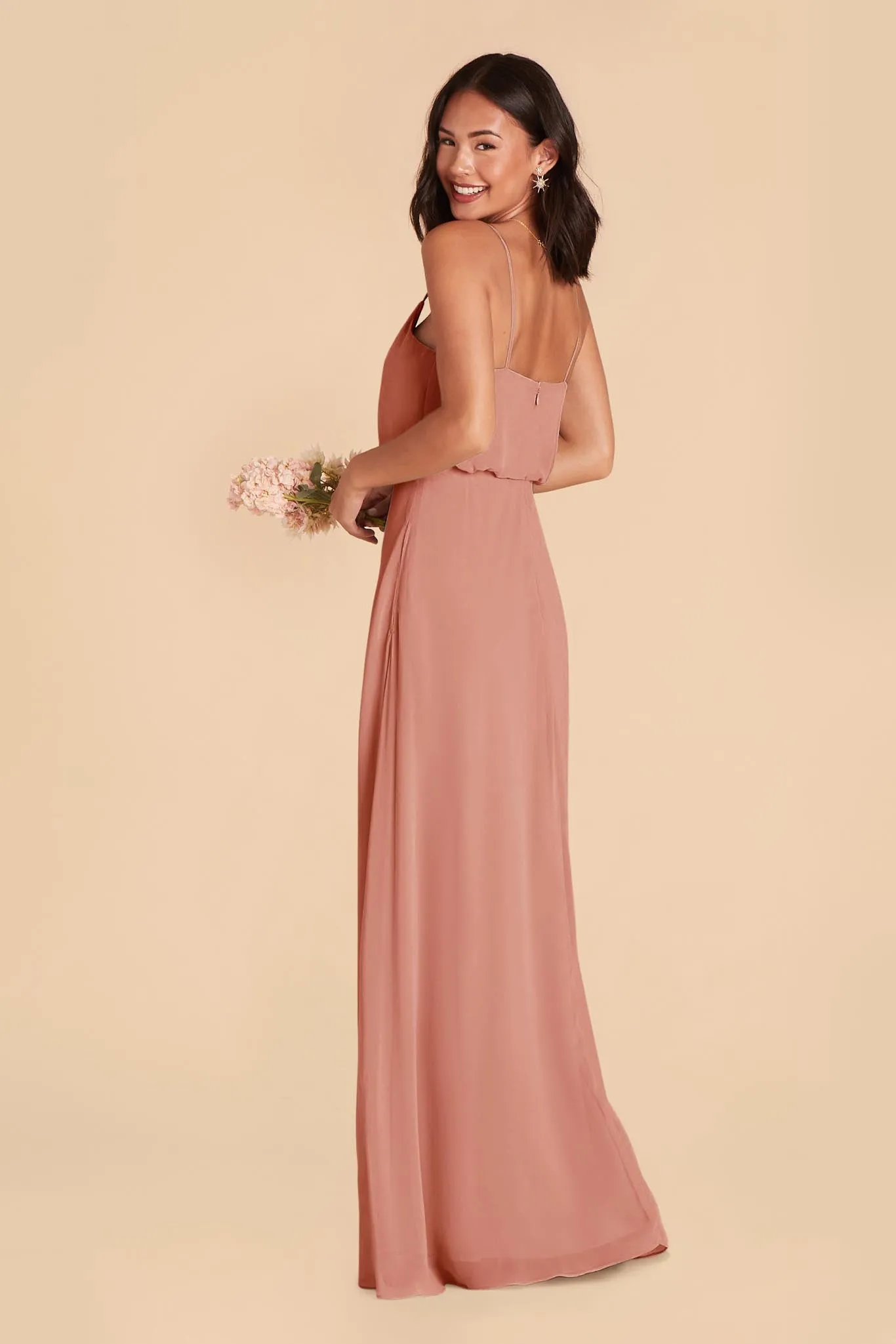 Gwennie Chiffon Dress - Dusty Rose sold by Birdy Grey product image thumbnail 5