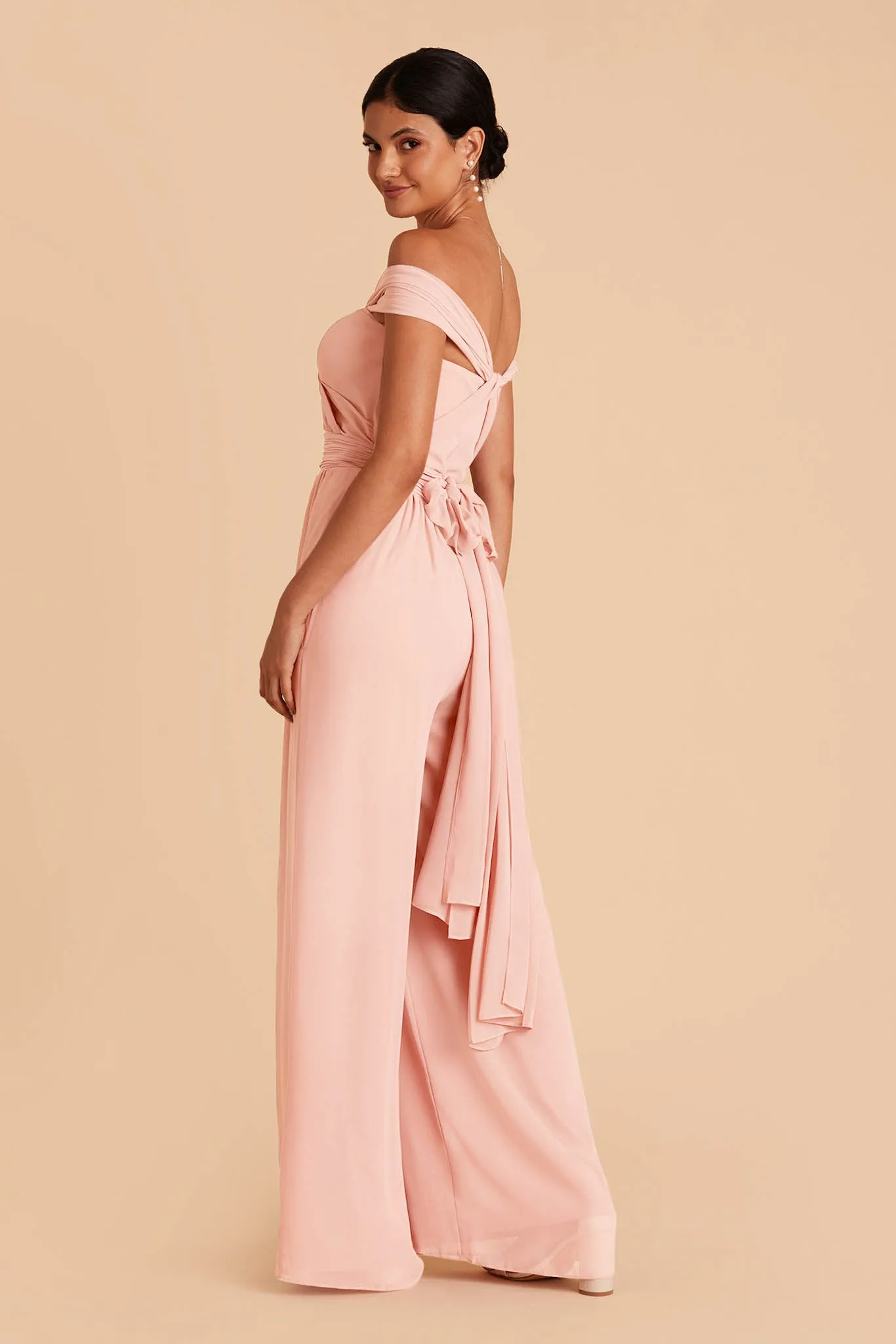 Gigi Chiffon Jumpsuit - Blush Pink sold by Birdy Grey product image thumbnail 5