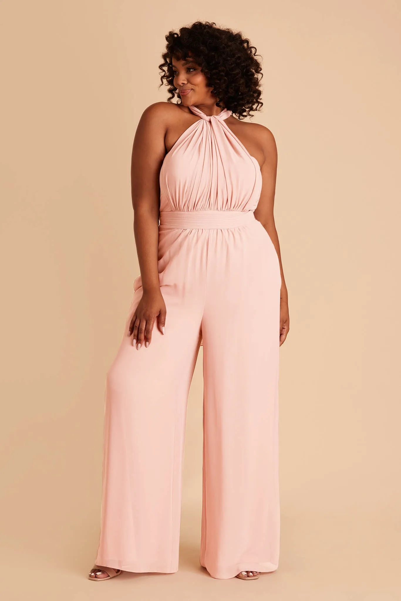 Gigi Chiffon Jumpsuit - Blush Pink sold by Birdy Grey product image thumbnail 2