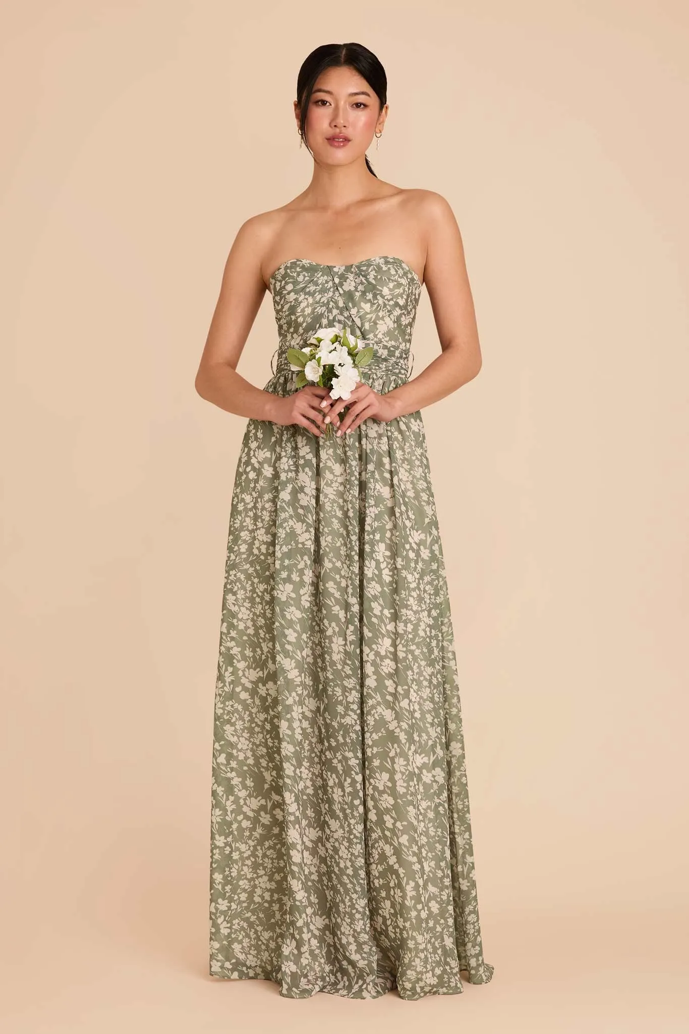 Grace Chiffon Dress - Thyme Dreamy Floral sold by Birdy Grey product image thumbnail 5