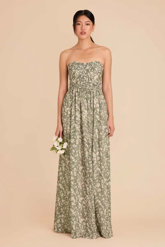 Grace Chiffon Dress - Thyme Dreamy Floral sold by Birdy Grey