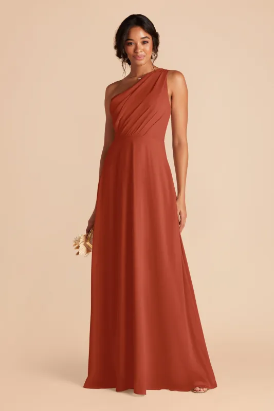 Kira Chiffon Dress - Auburn sold by Birdy Grey