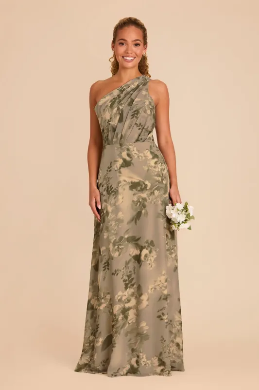 Kira Chiffon Dress - Doe Painted Botanics sold by Birdy Grey