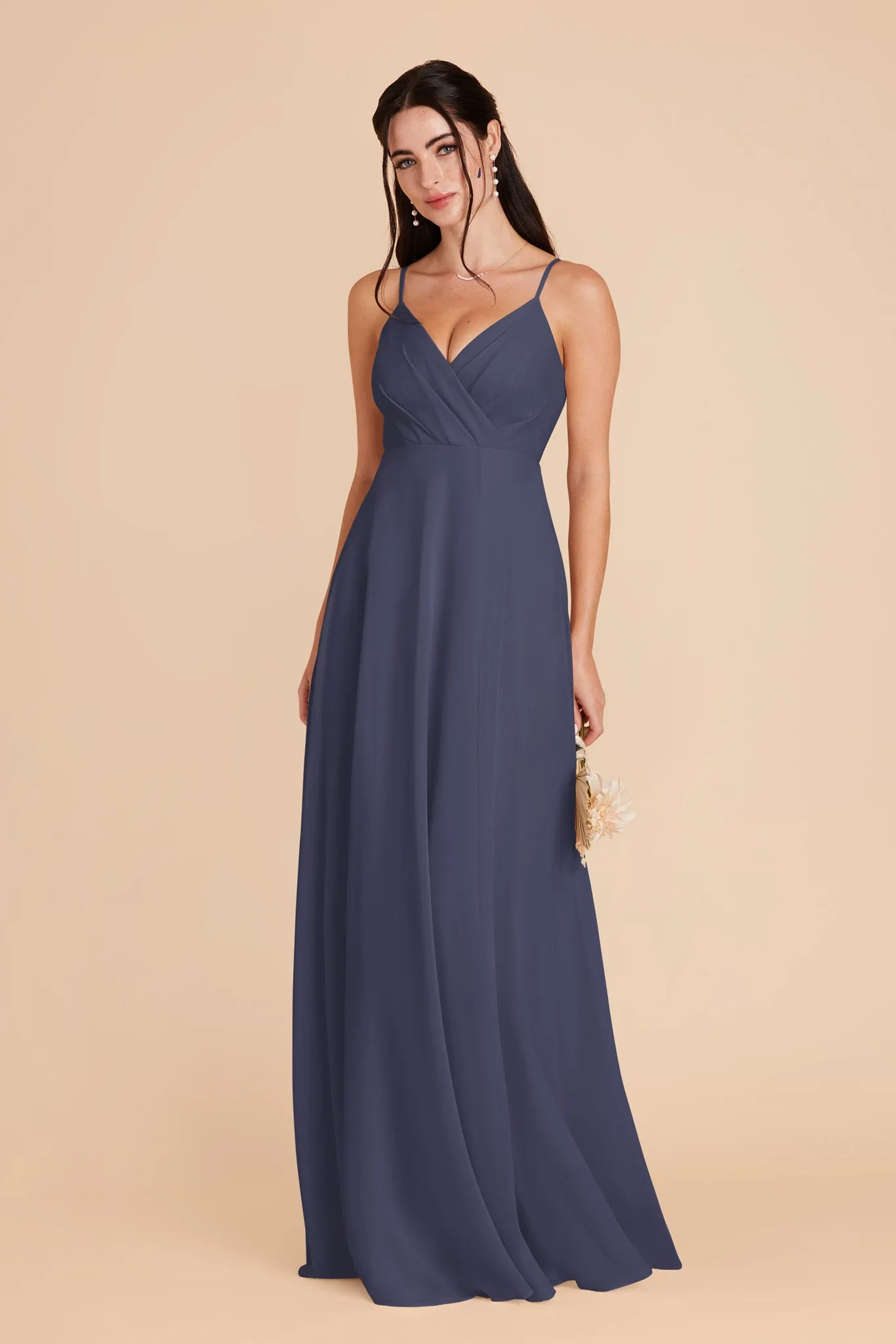 Kaia Chiffon Dress - Dusk Blue sold by Birdy Grey